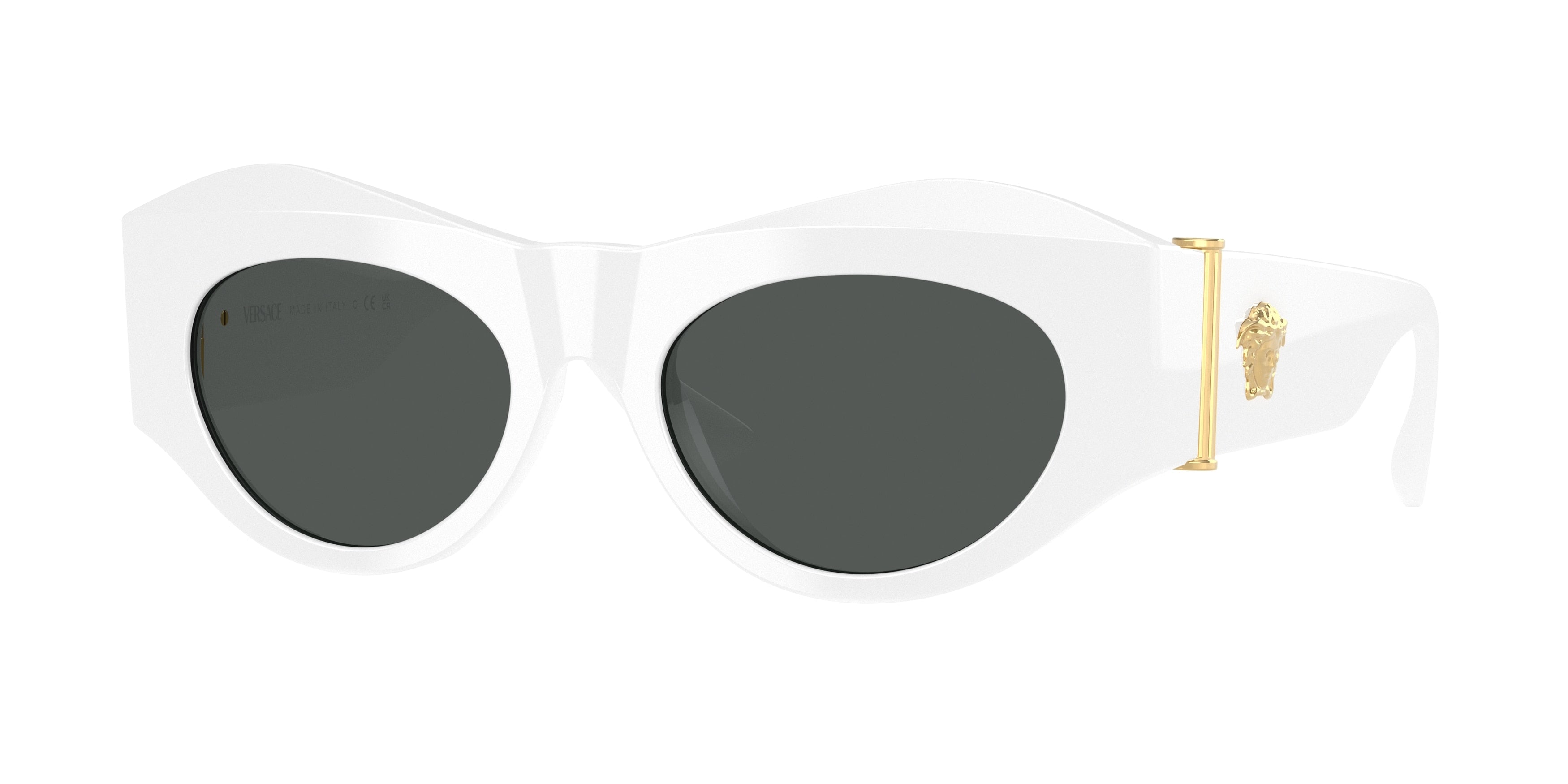 Versace VE4477U Irregular Sunglasses 545987-White 52-135-19 - Color Map White