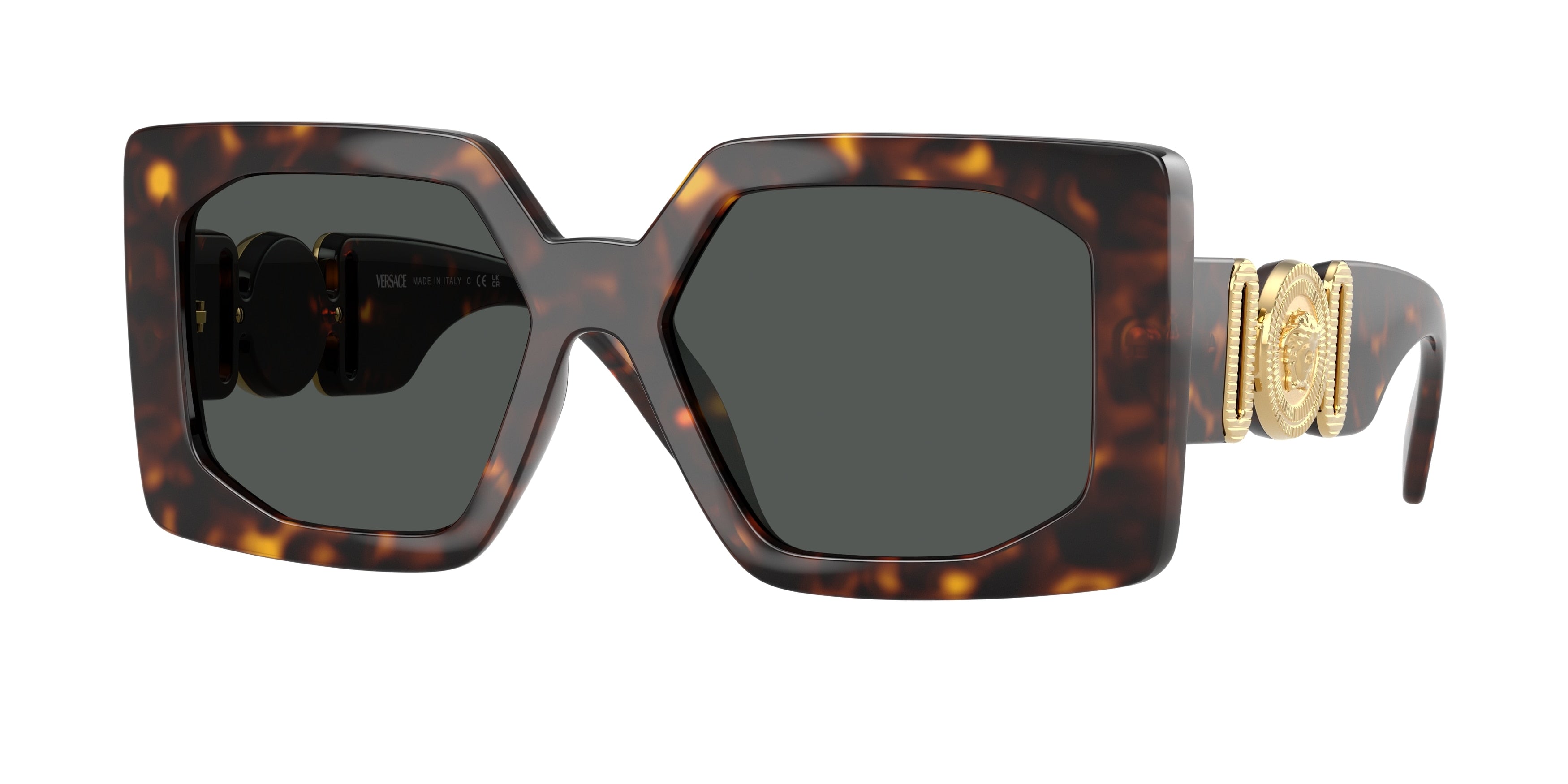 Versace VE4478U Square Sunglasses 108/87-Havana 55-140-17 - Color Map Tortoise