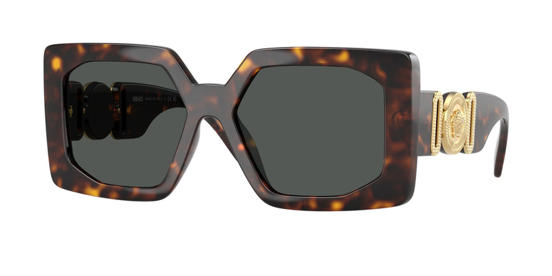 Versace VE4478U Square Sunglasses 108/87-Havana 55-140-17 - Color Map Tortoise