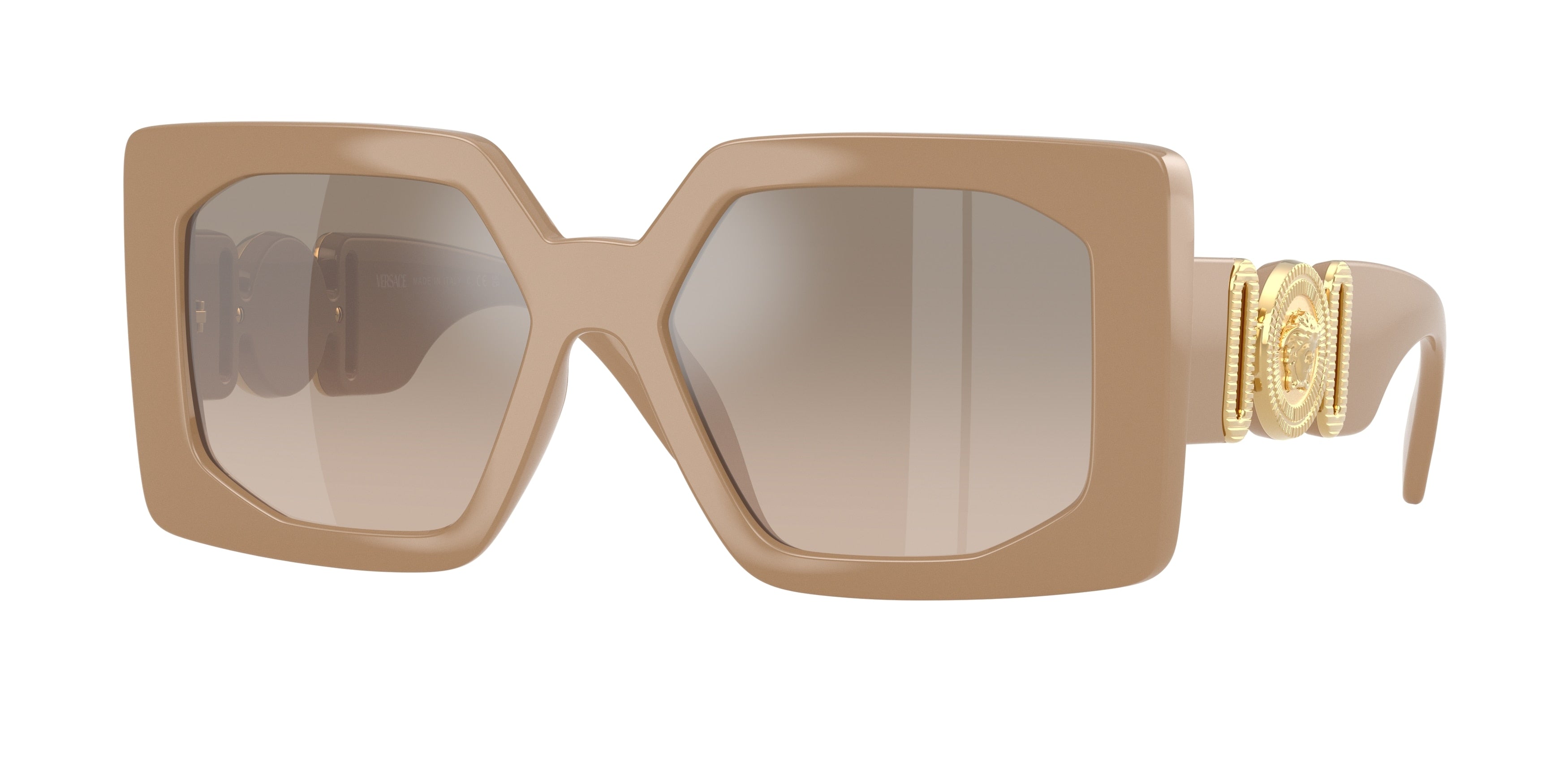 Versace VE4478U Square Sunglasses 549961-Beige 55-140-17 - Color Map Beige