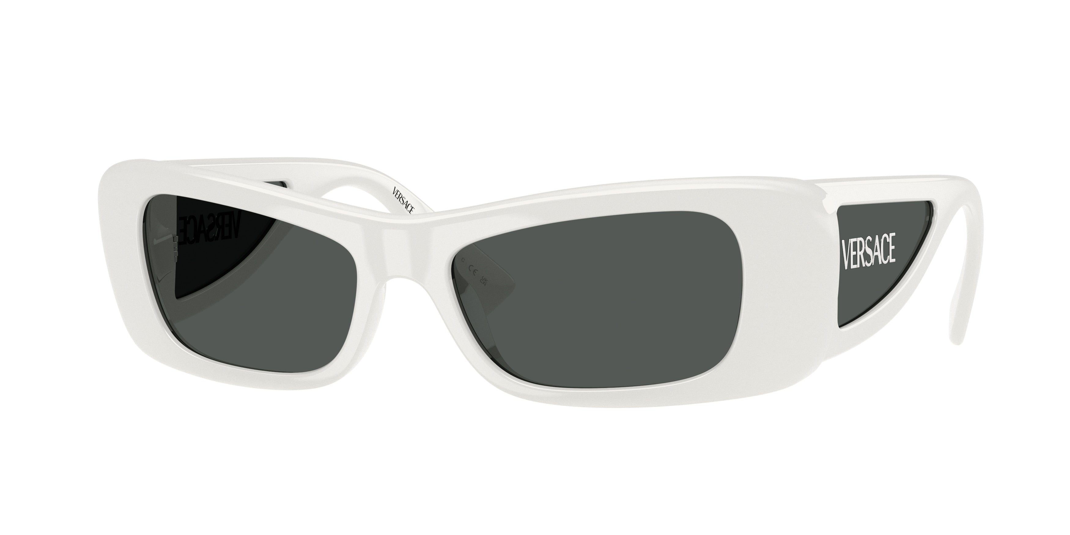 Versace VE4481 Cat Eye Sunglasses 314/87-White 54-135-17 - Color Map White