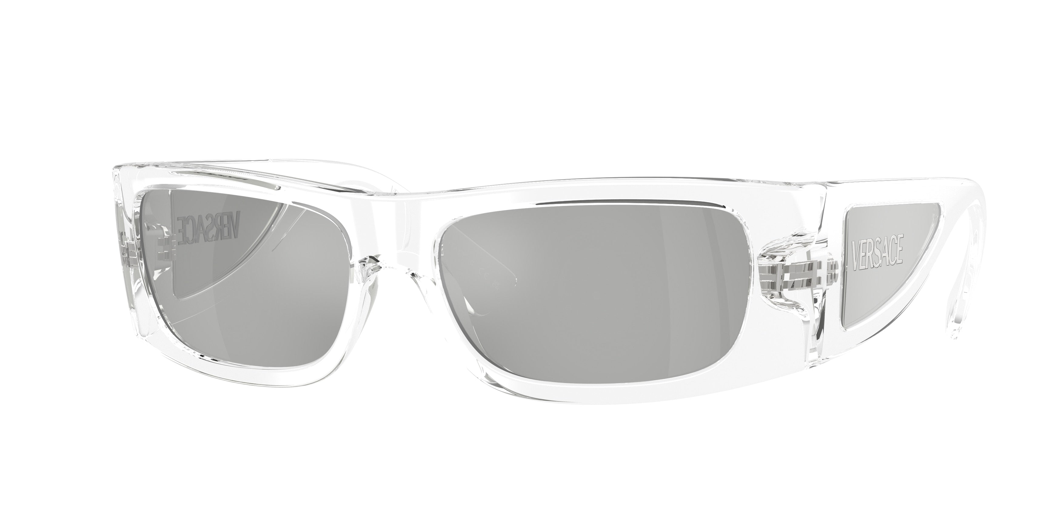 Versace VE4482 Rectangle Sunglasses 148/8V-Crystal 57-135-16 - Color Map Transparent