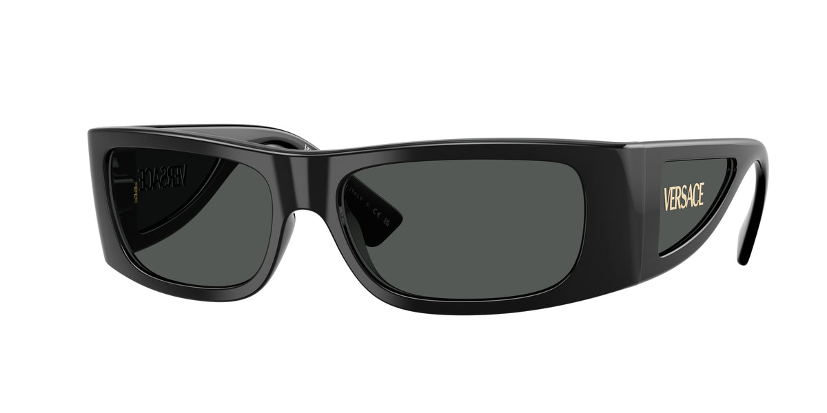 Versace VE4482 Rectangle Sunglasses GB1/87-Black 57-135-16 - Color Map Black