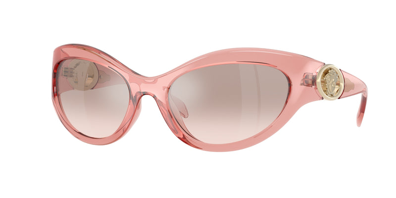 Versace VE4485 Oval Sunglasses 53228Z-Transparent Pink 59-125-19 - Color Map Pink