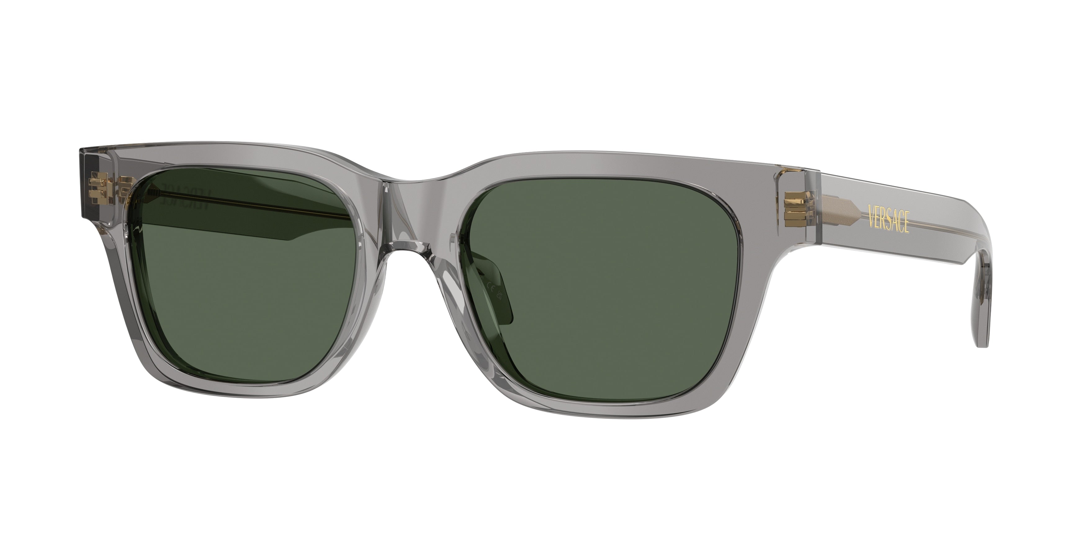 Versace VE4486F Square Sunglasses 551071-Dark Transparent Grey 52-140-19 - Color Map Grey