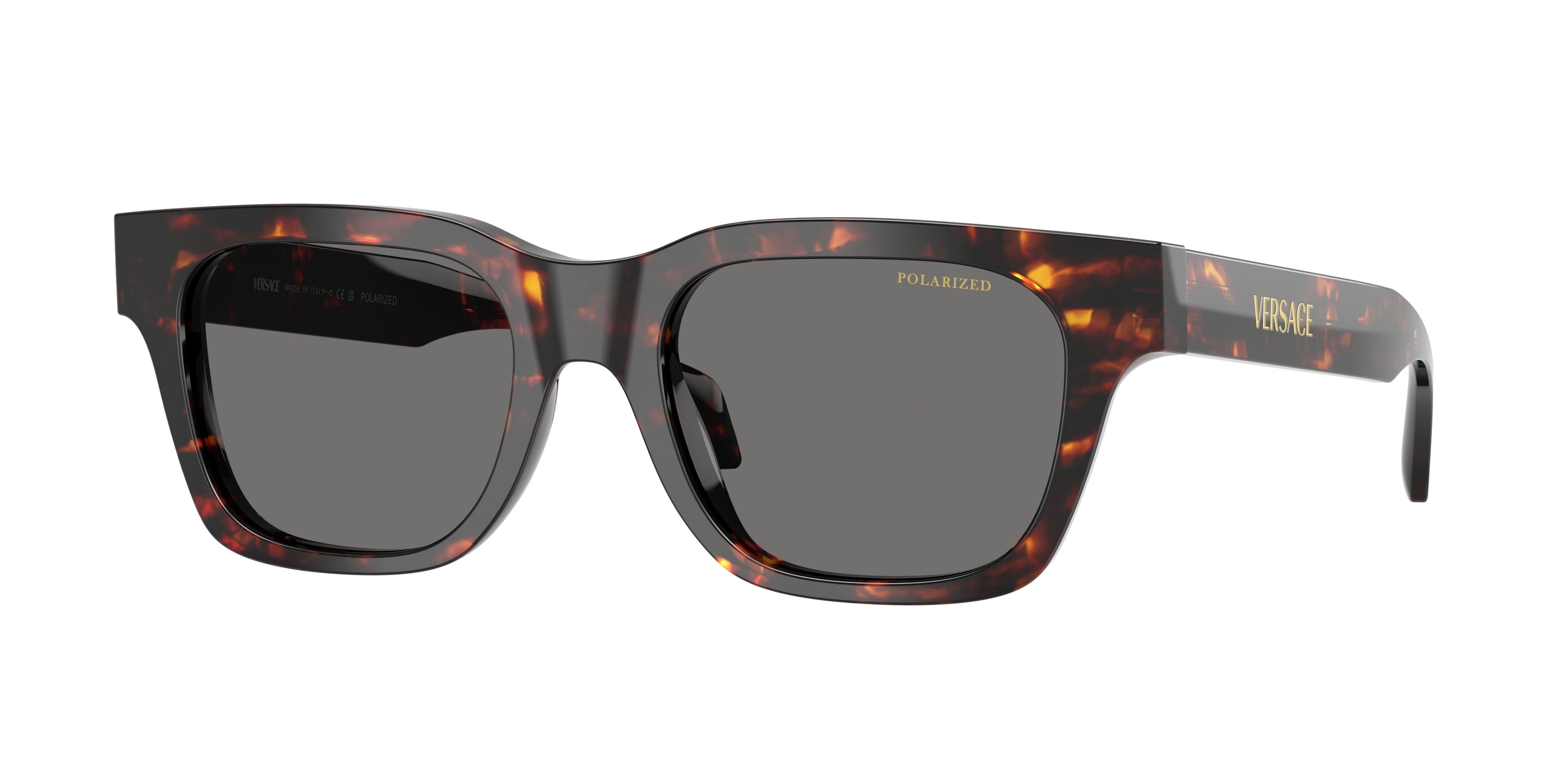 Versace VE4486 Square Sunglasses 550981-Havana 52-140-19 - Color Map Tortoise