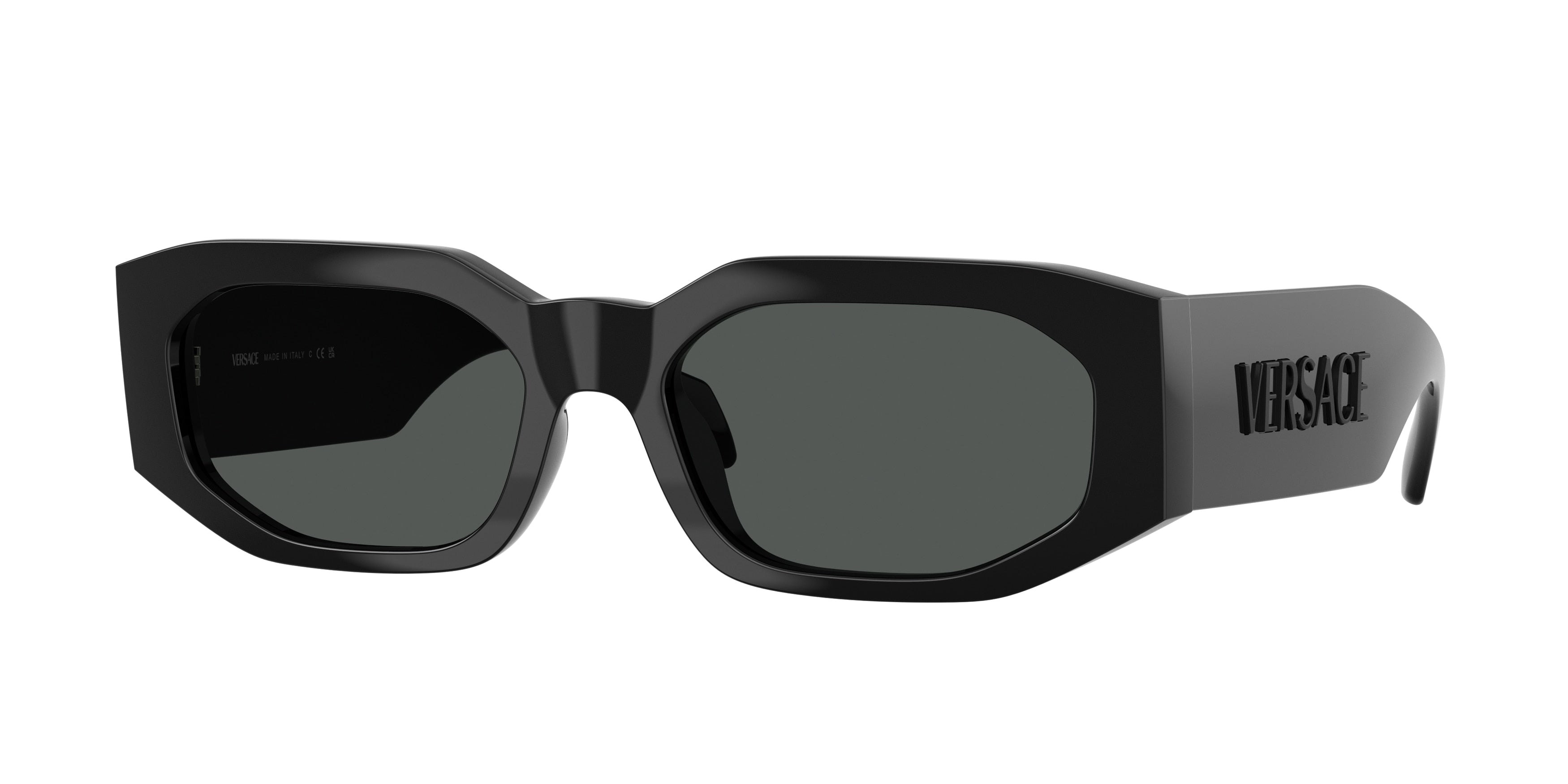 Versace VE4489U Irregular Sunglasses  536087-Black 55-140-18 - Color Map Black