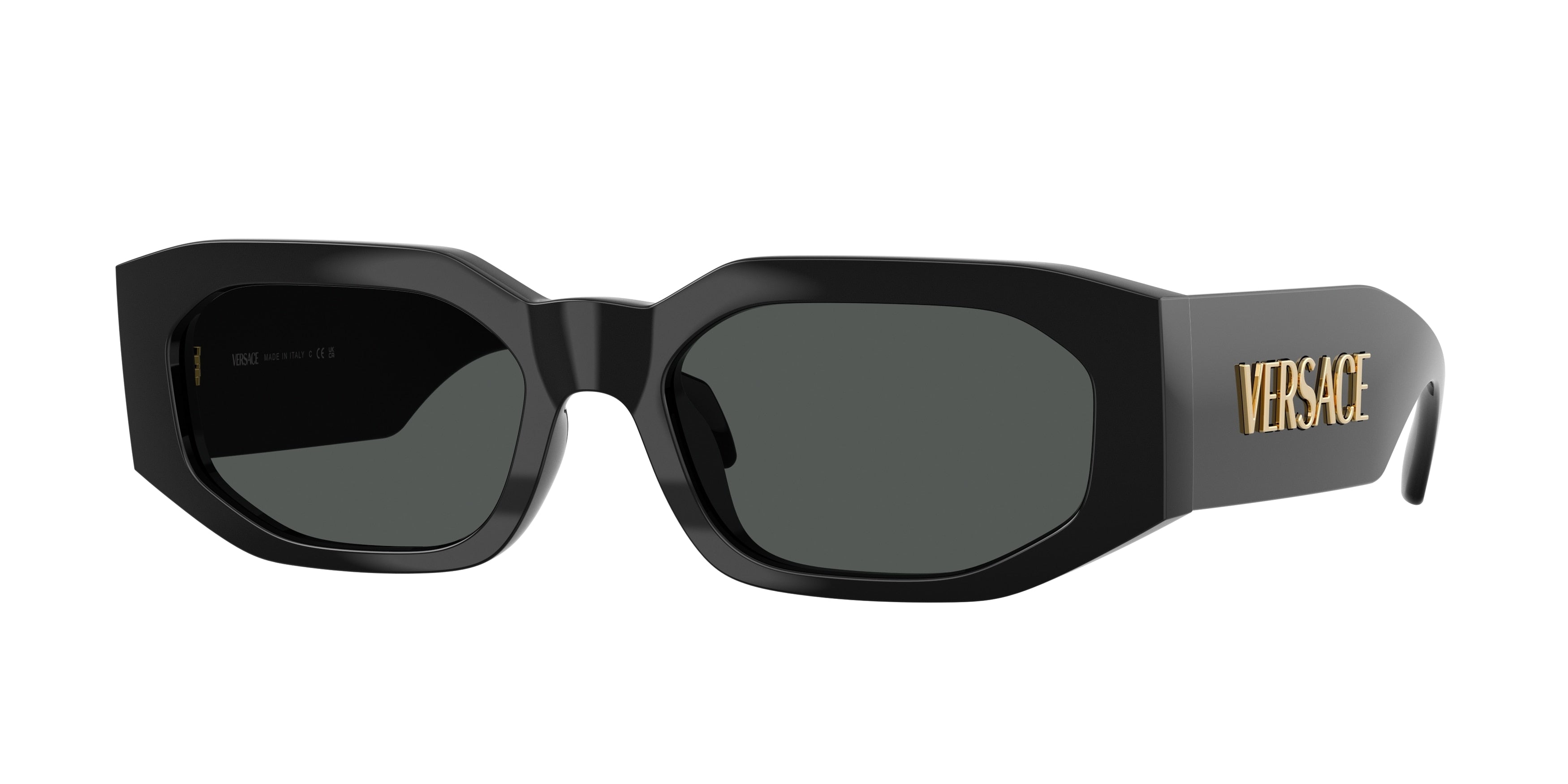 Versace VE4489U Irregular Sunglasses  GB1/87-Black 55-140-18 - Color Map Black