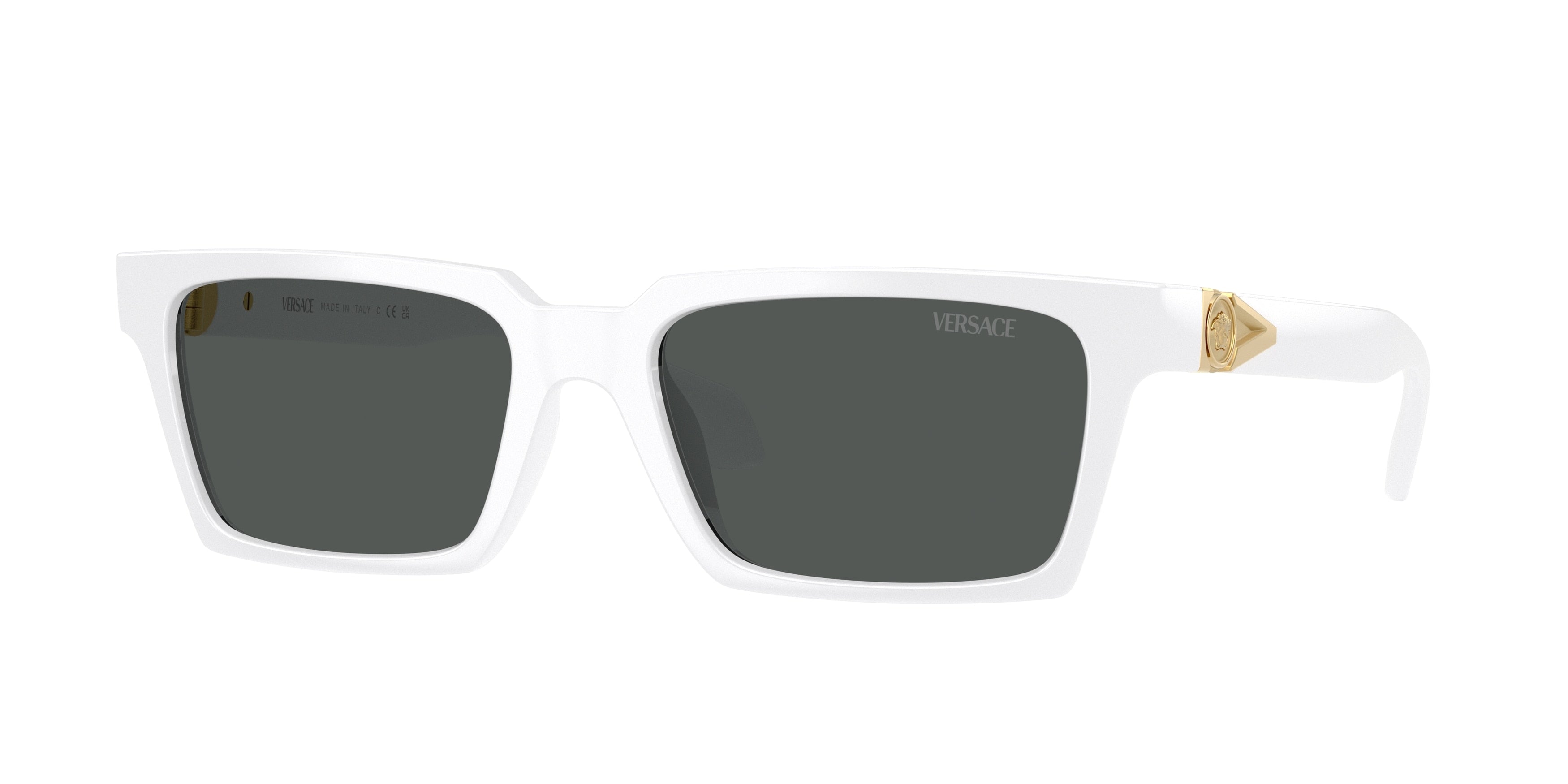 Versace VE4490U Rectangle Sunglasses  314/87-White 55-140-18 - Color Map White