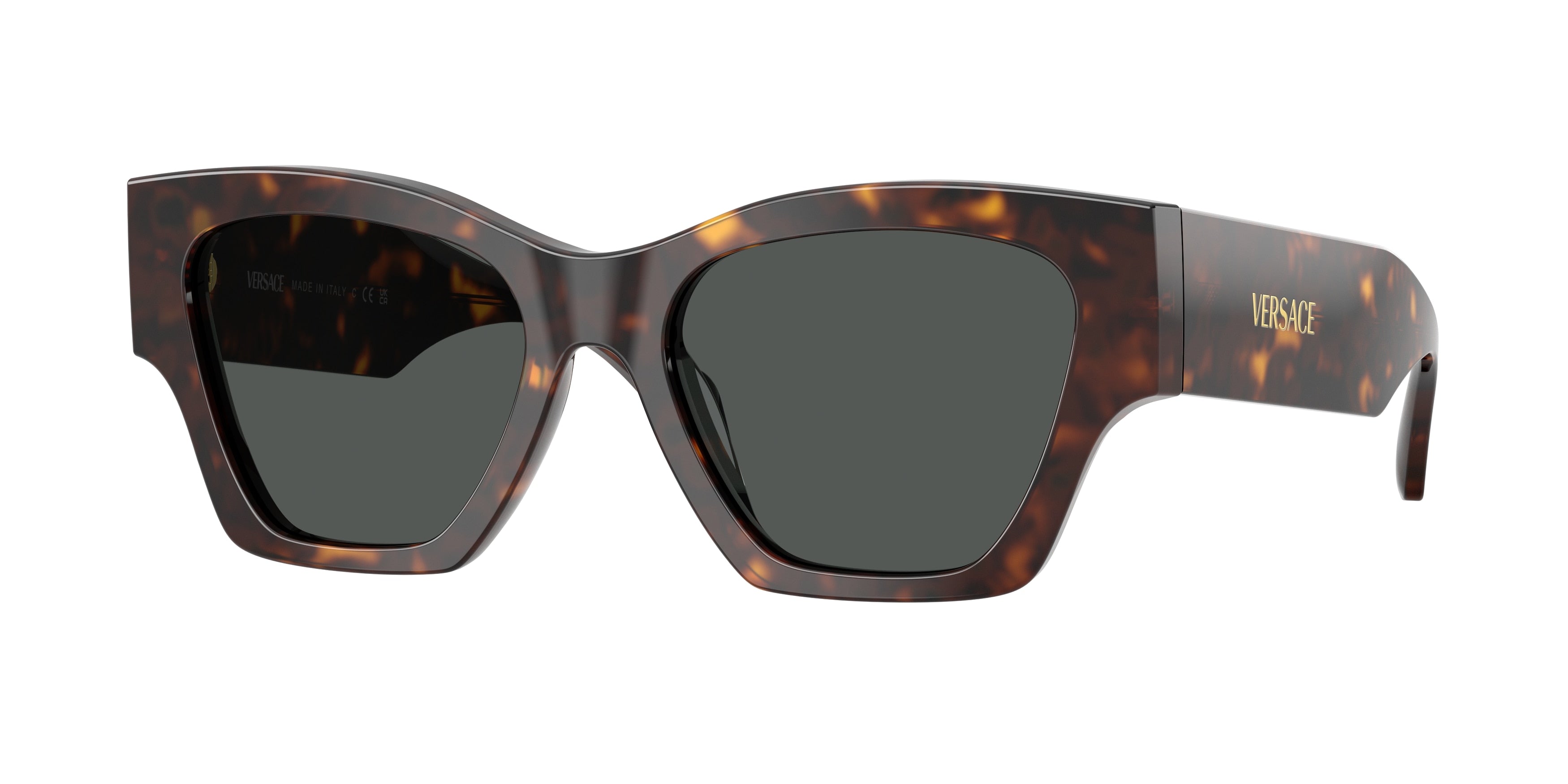 Versace VE4492U Square Sunglasses 108/87-Dark Havana 53-140-18 - Color Map Brown