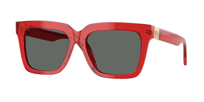 Versace VE4498 Square Sunglasses 528087-Transparent Red 55-145-16 - Color Map Red