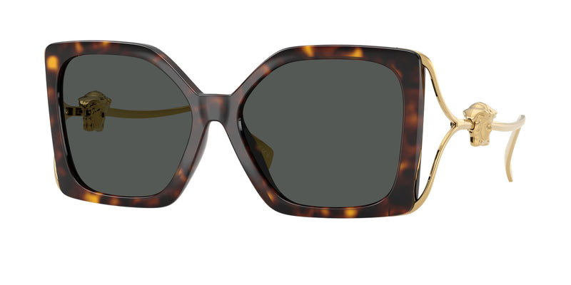 Versace VE4502U Square Sunglasses 108/87-Havana 58-130-16 - Color Map Tortoise