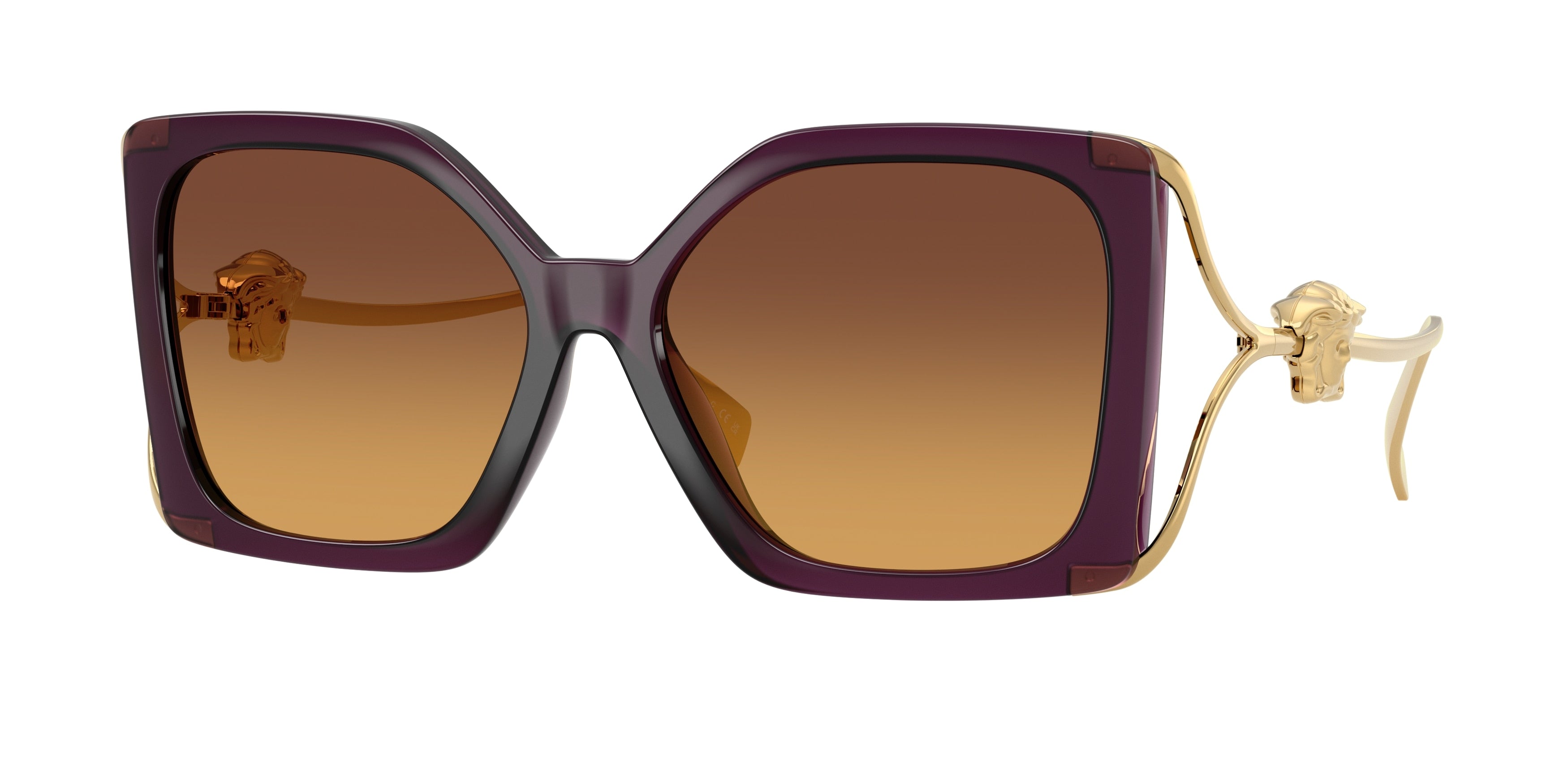 Versace VE4502U Square Sunglasses  5536T5-Opal Purple 58-130-16 - Color Map Violet