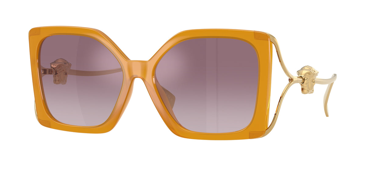 Versace VE4502U Square Sunglasses 55376X-Opal Yellow 58-130-16 - Color Map Yellow