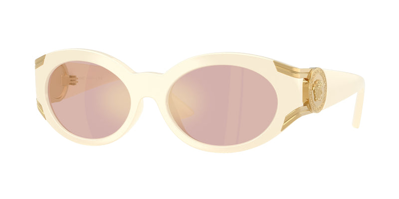 Versace VE4503U Oval Sunglasses 55331T-Milk 55-115-18 - Color Map White
