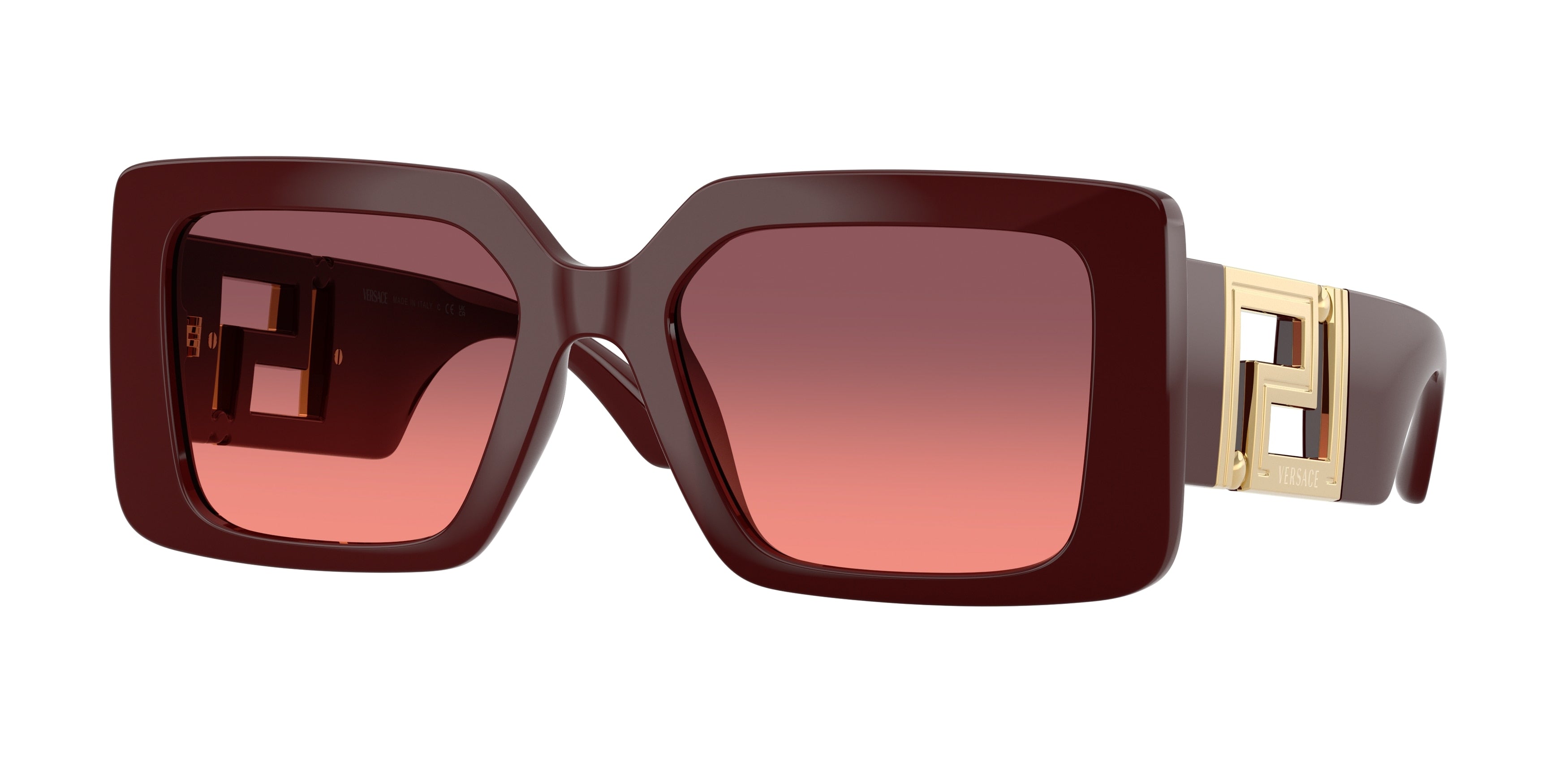 Versace VE4505U Square Sunglasses 538120-Burgundy 55-140-19 - Color Map Violet