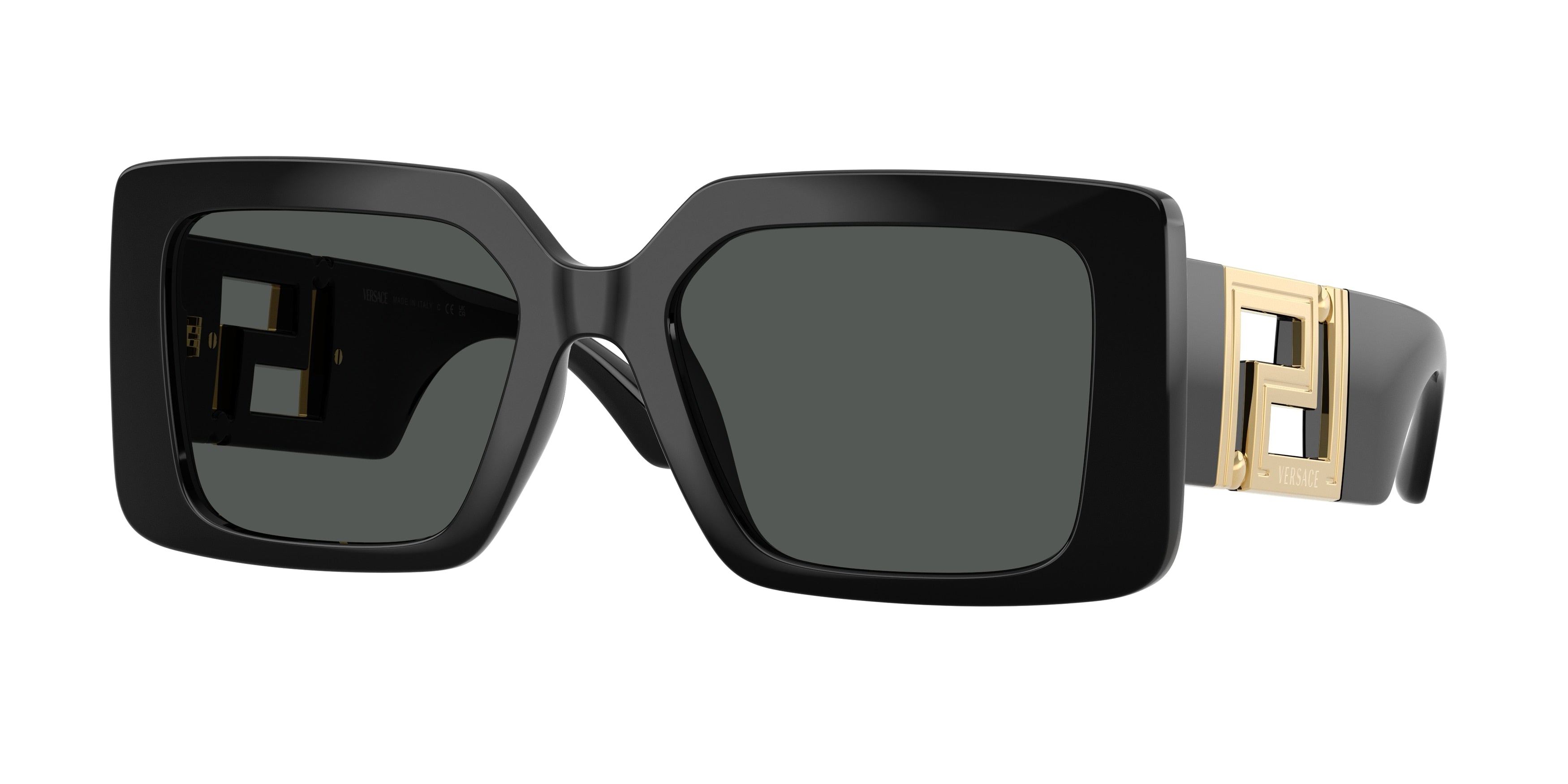 Versace VE4505U Square Sunglasses GB1/87-Black 55-140-19 - Color Map Black