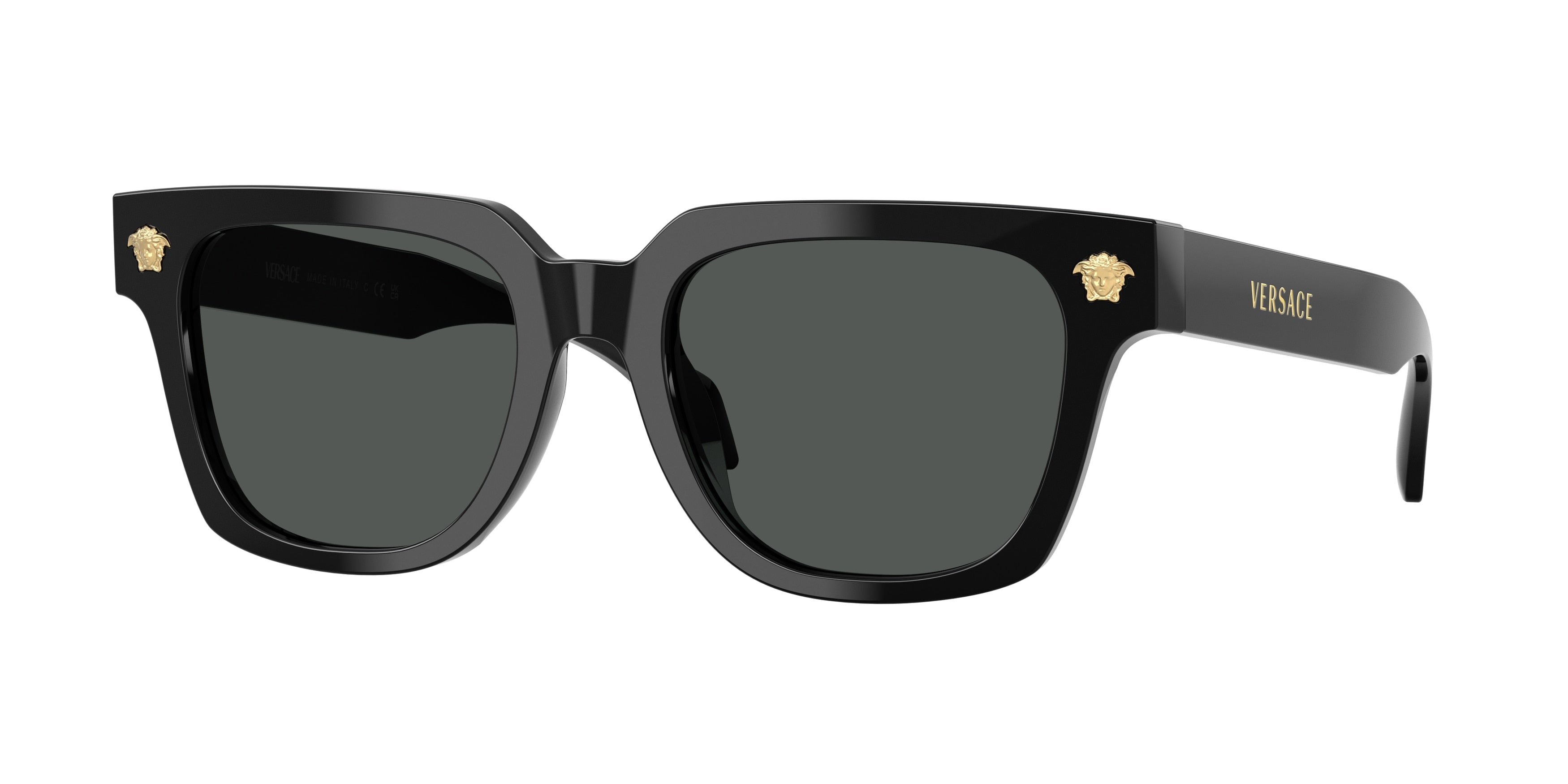 Versace VE4510U Square Sunglasses GB1/87-Black 52-140-19 - Color Map Black