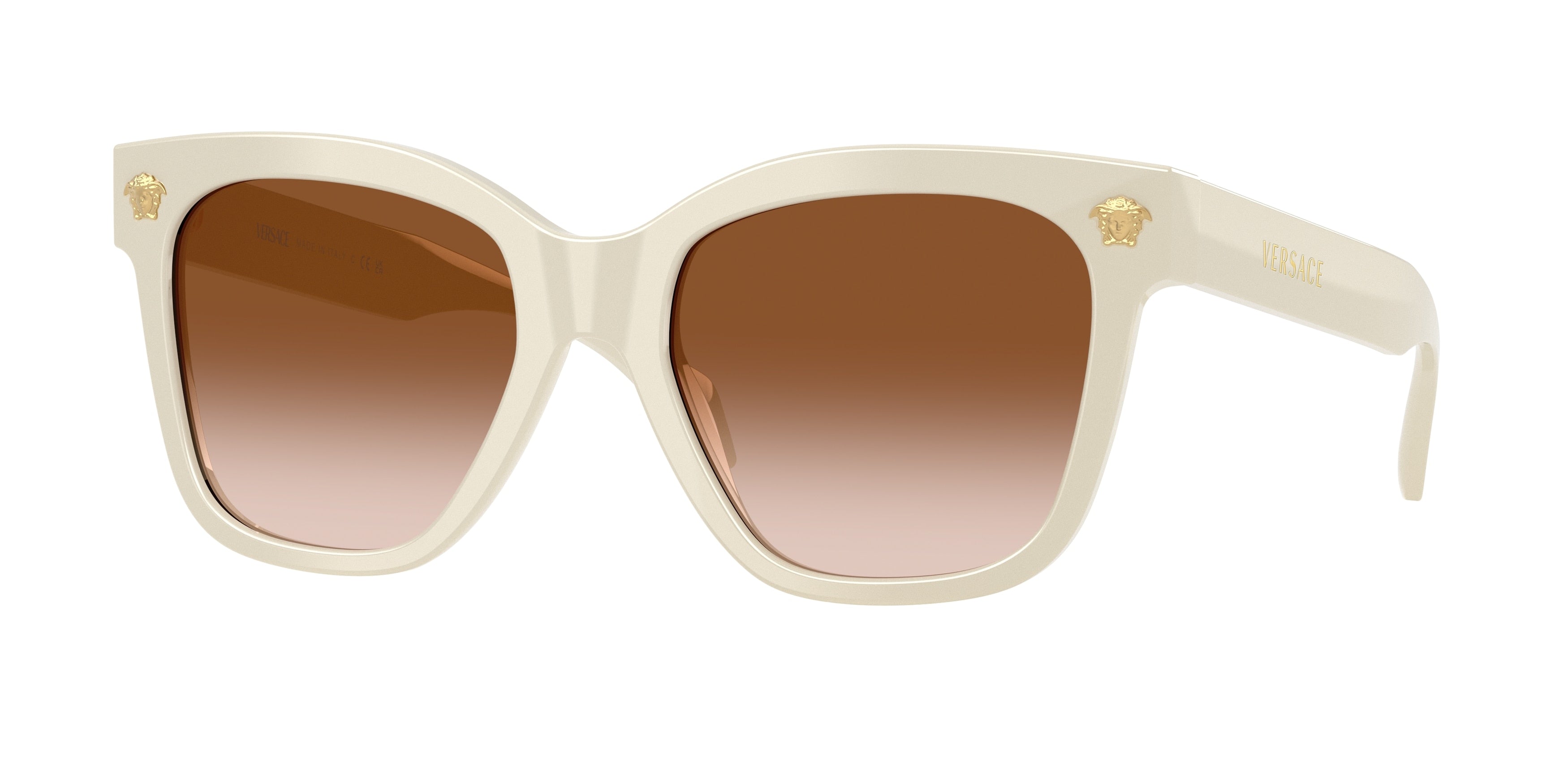 Versace VE4511 Square Sunglasses 554113-White Talc 55-140-19 - Color Map White