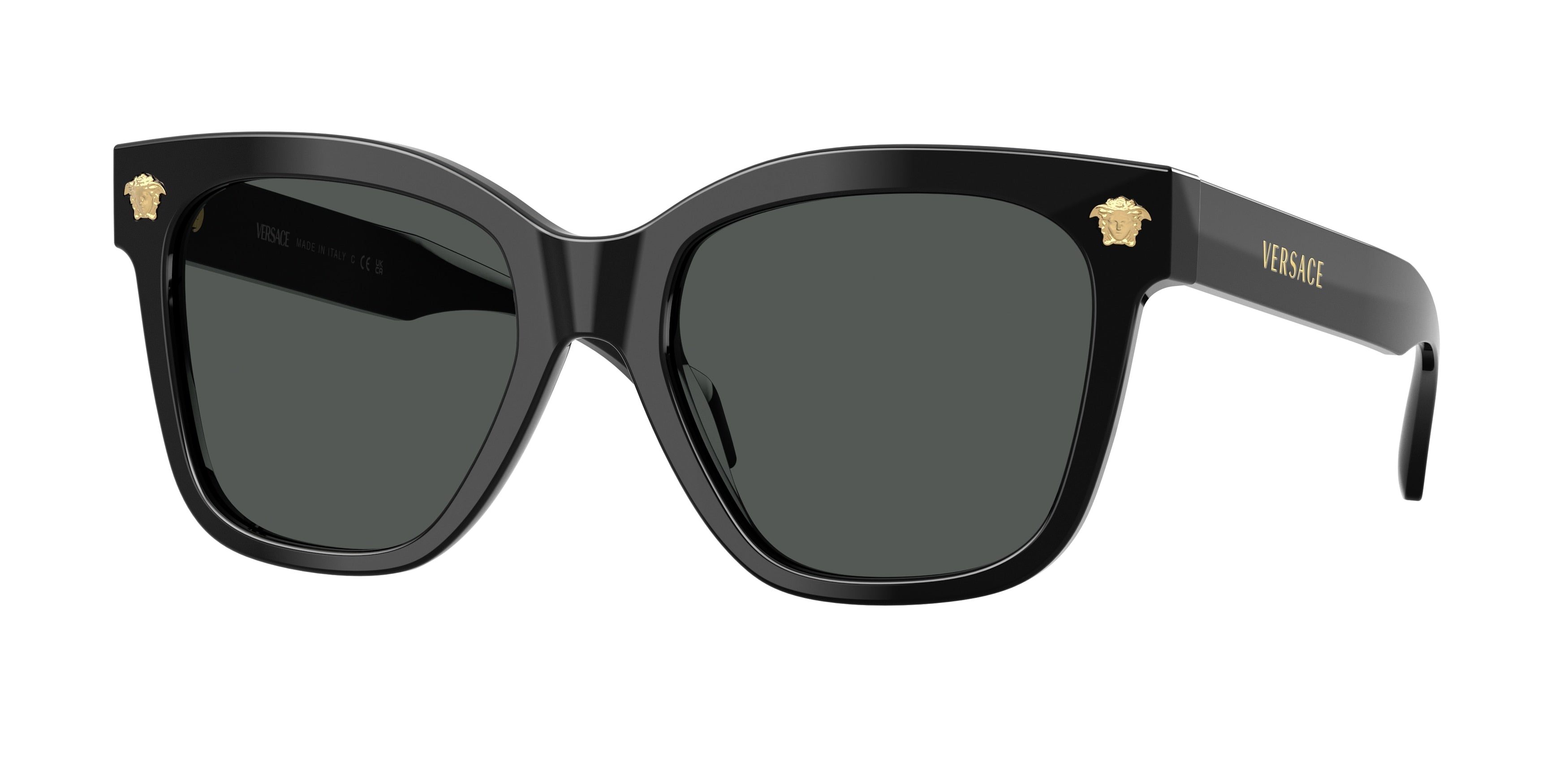 Versace VE4511 Square Sunglasses GB1/87-Black 55-140-19 - Color Map Black