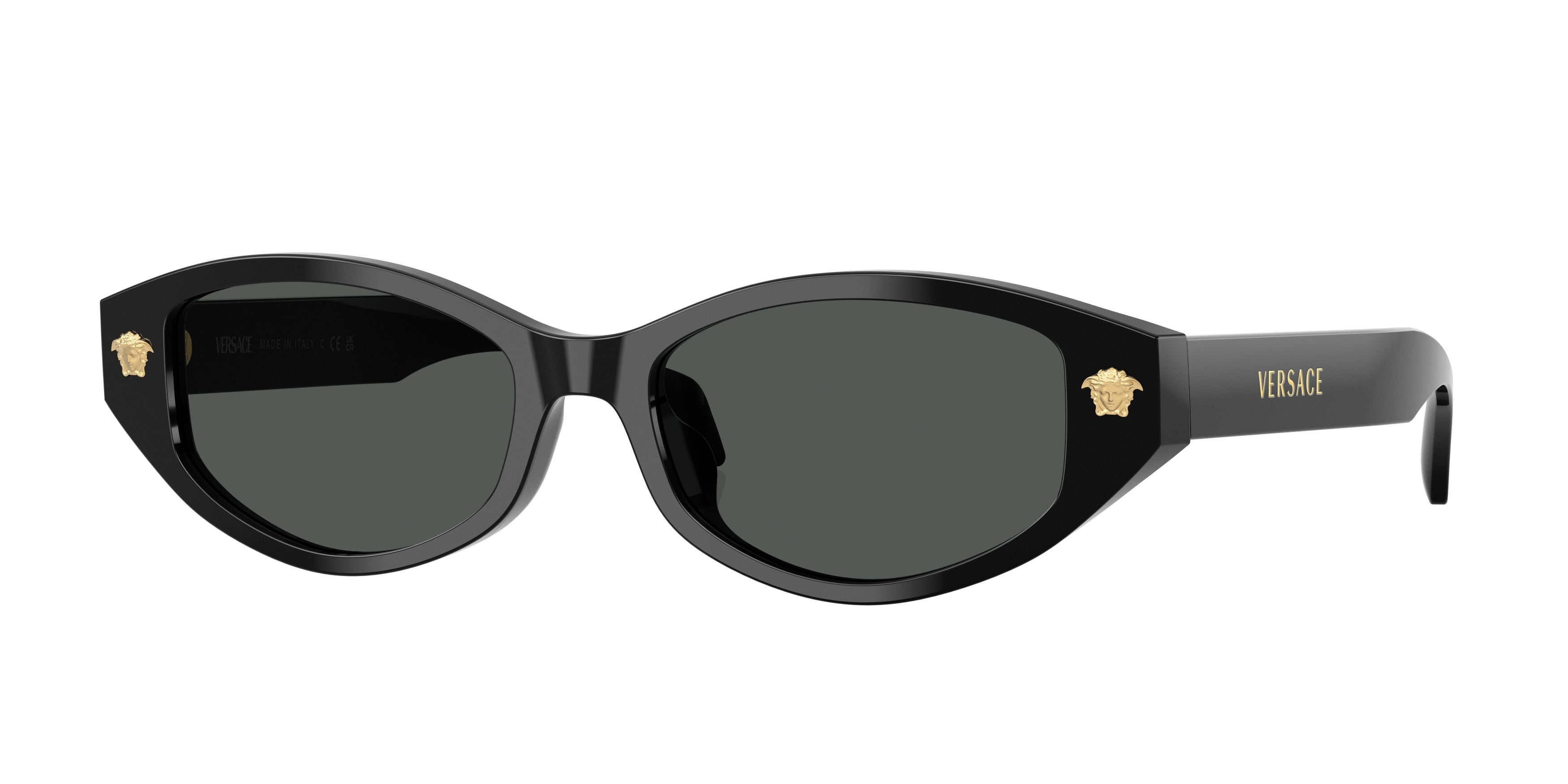 Versace VE4512D Cat Eye Sunglasses GB1/87-Black 54-140-17 - Color Map Black