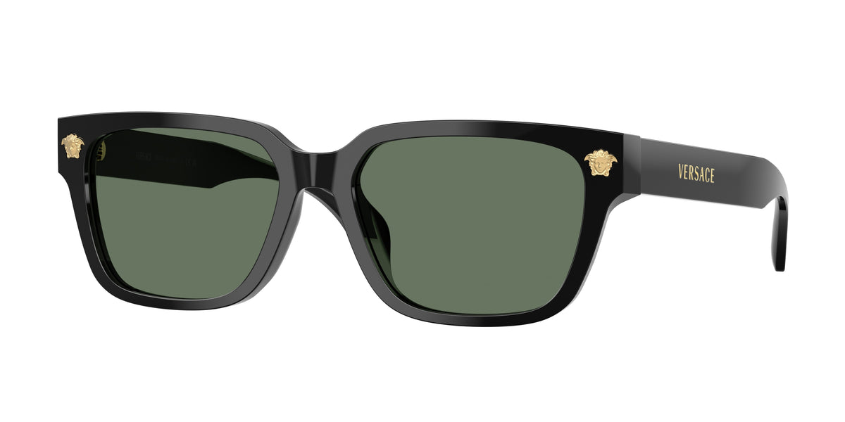 Versace VE4513D Rectangle Sunglasses GB1/82-Black 56-140-17 - Color Map Black