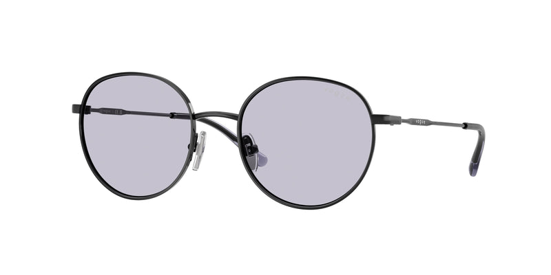 VOGUE JUNIOR SUN VJ1002 Round Sunglasses 352/1A-Black 49-130-18 - Color Map Black