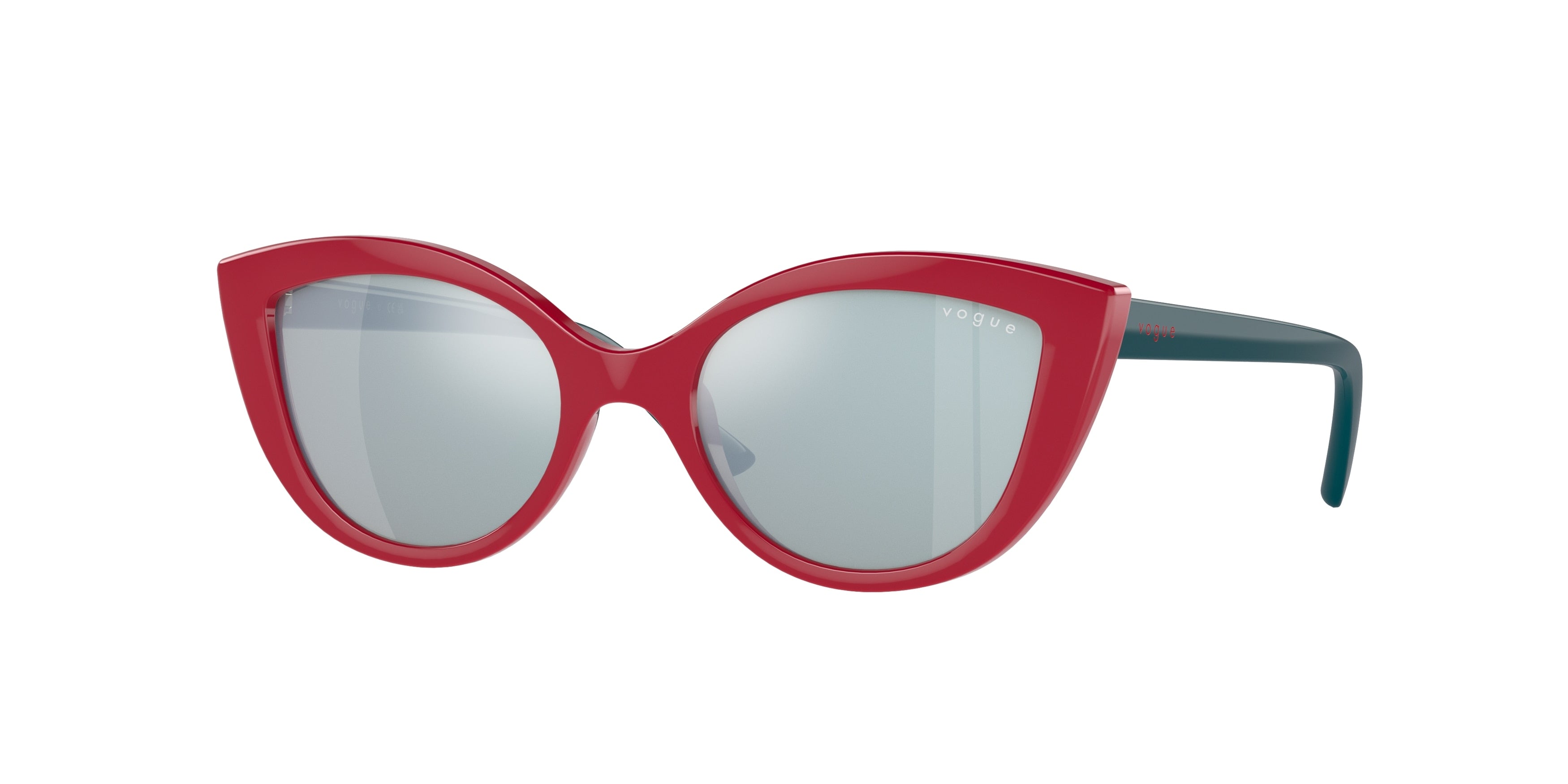 VOGUE JUNIOR SUN VJ2003 Cat Eye Sunglasses 27756J-Top Red 46-125-17 - Color Map Red