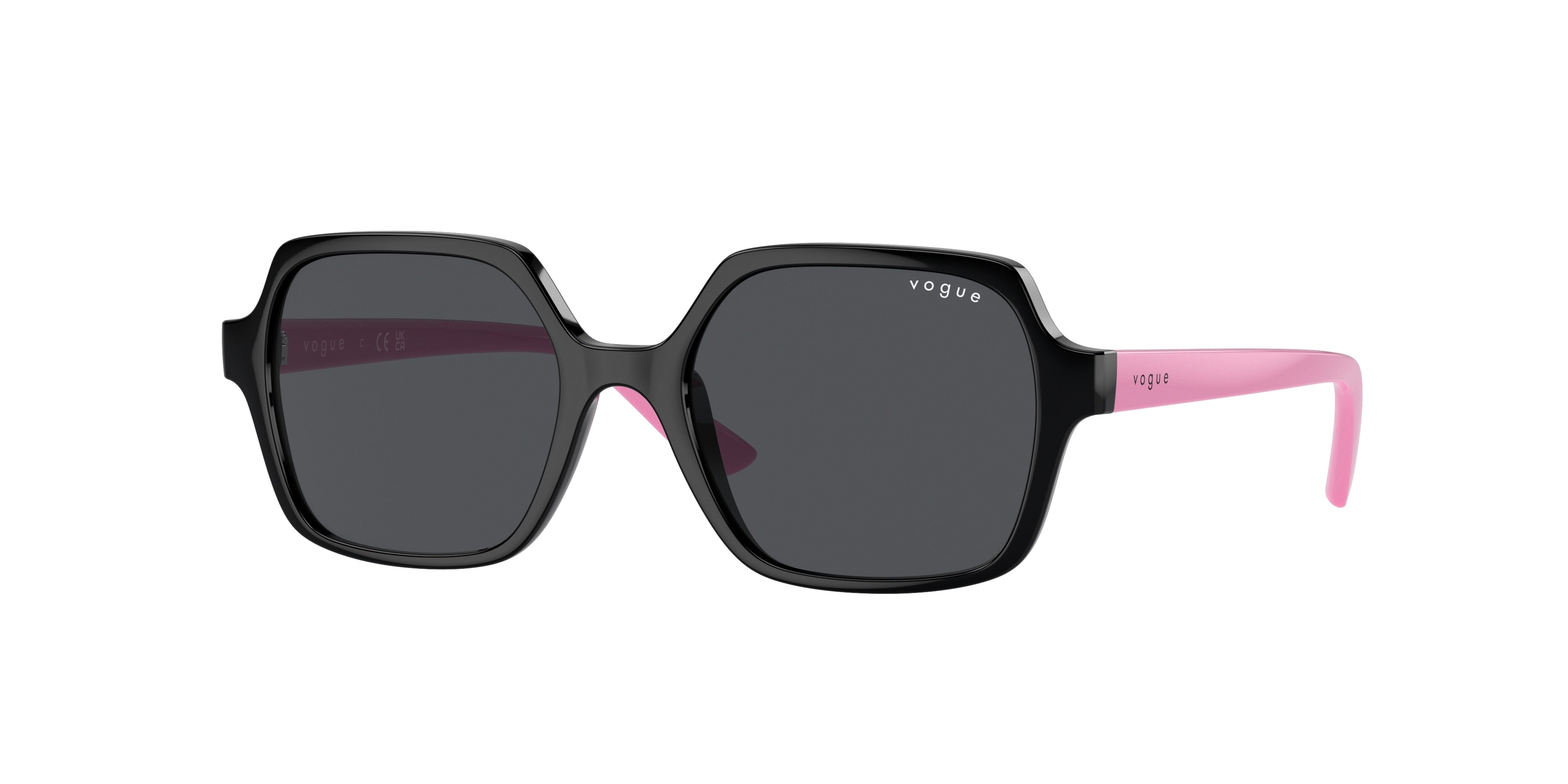 VOGUE JUNIOR SUN VJ2006 Square Sunglasses W44/87-Black 46-125-16 - Color Map Black