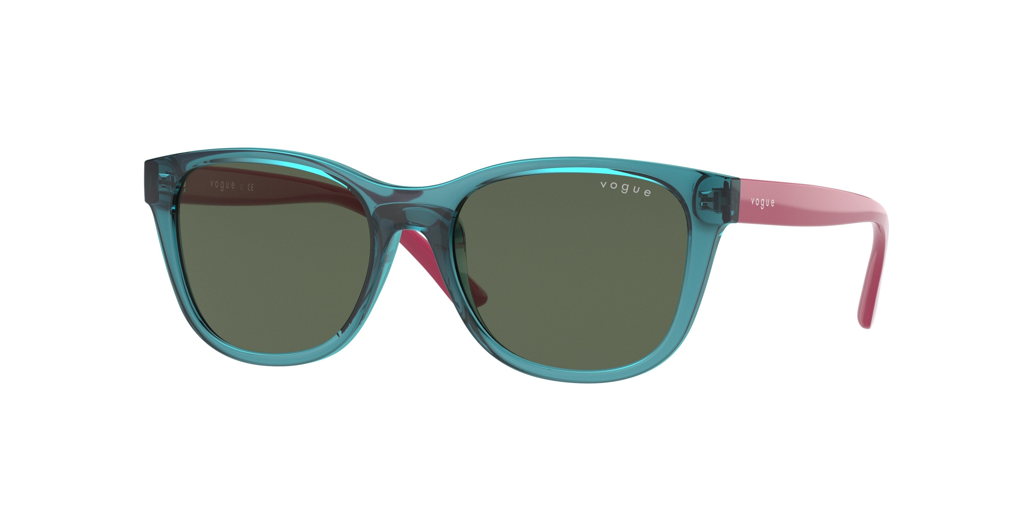 VOGUE JUNIOR SUN VJ2010 Butterfly Sunglasses 283571-Transparent Green 48-125-16 - Color Map Green