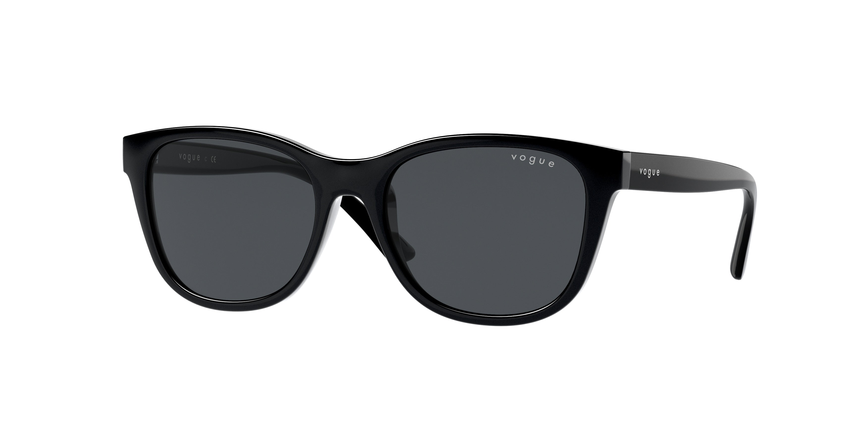 VOGUE JUNIOR SUN VJ2010 Butterfly Sunglasses W44/87-Black 48-125-16 - Color Map Black