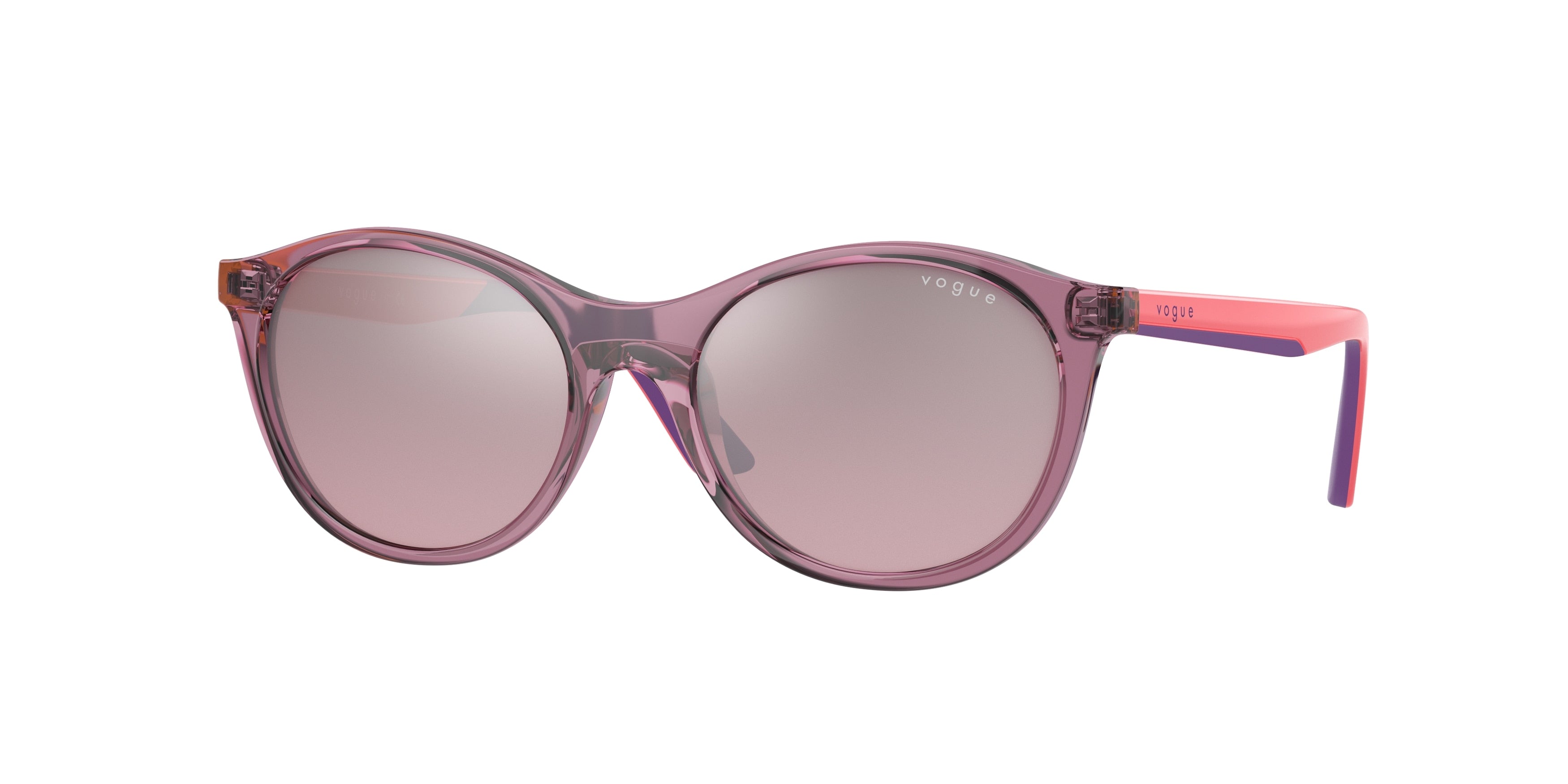 VOGUE JUNIOR SUN VJ2015 Oval Sunglasses  27617A-Transparent Cherry 48-125-16 - Color Map Red