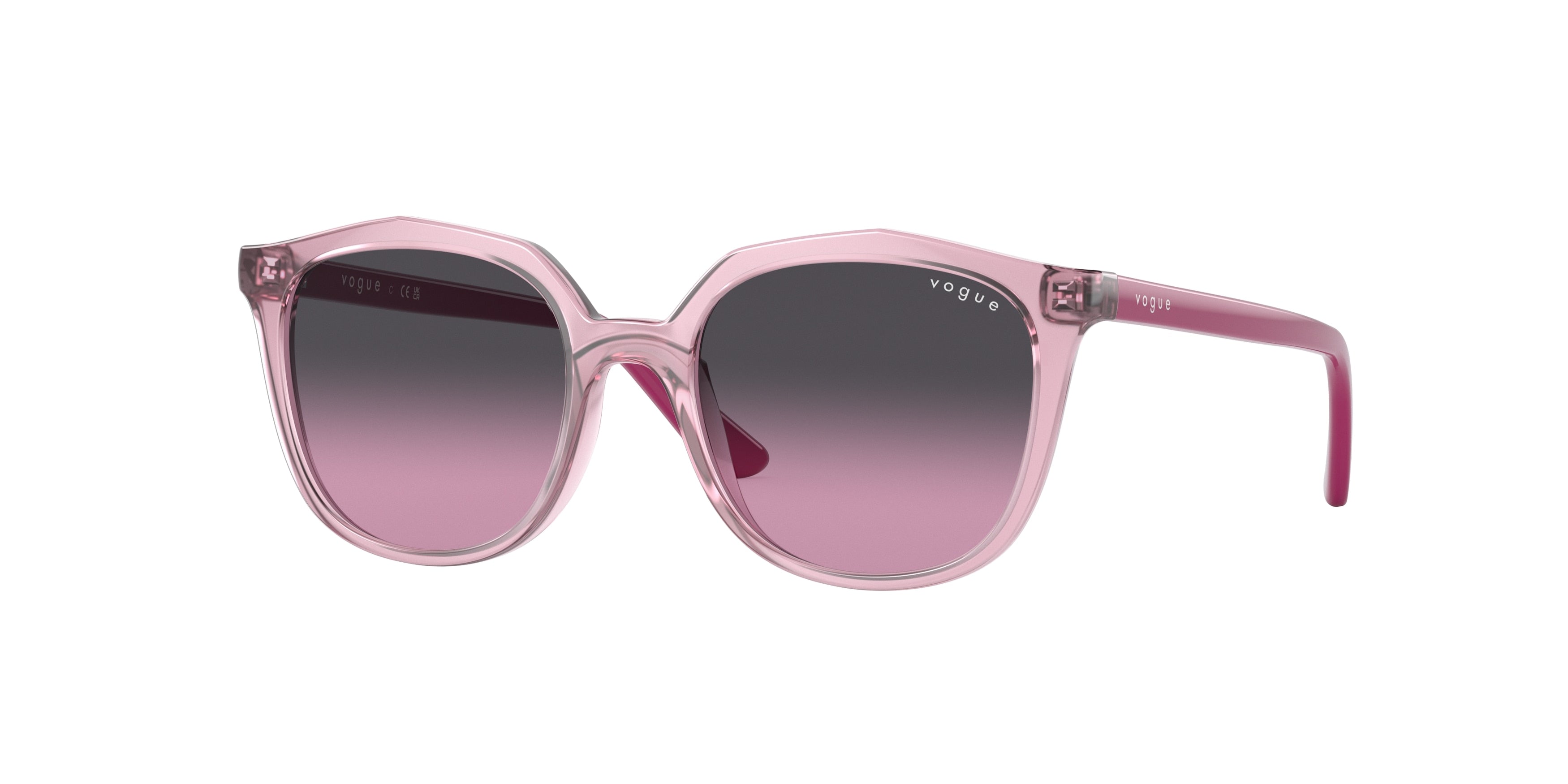VOGUE JUNIOR SUN VJ2016 Irregular Sunglasses 278090-Transparent Purple 45-125-16 - Color Map Violet