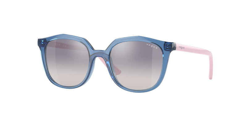 VOGUE JUNIOR SUN VJ2016 Irregular Sunglasses 28387B-Transparent Blue 45-125-16 - Color Map Blue