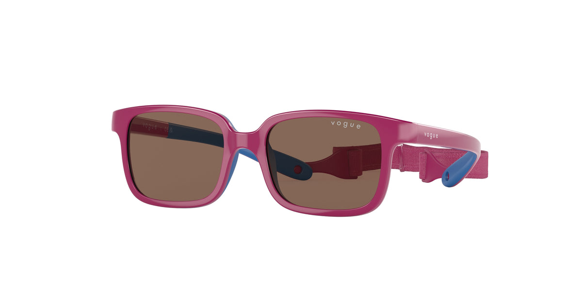 VOGUE JUNIOR SUN VJ2017 Pillow Sunglasses 256813-Full Rose On Azure Rubber 45-120-14 - Color Map Pink
