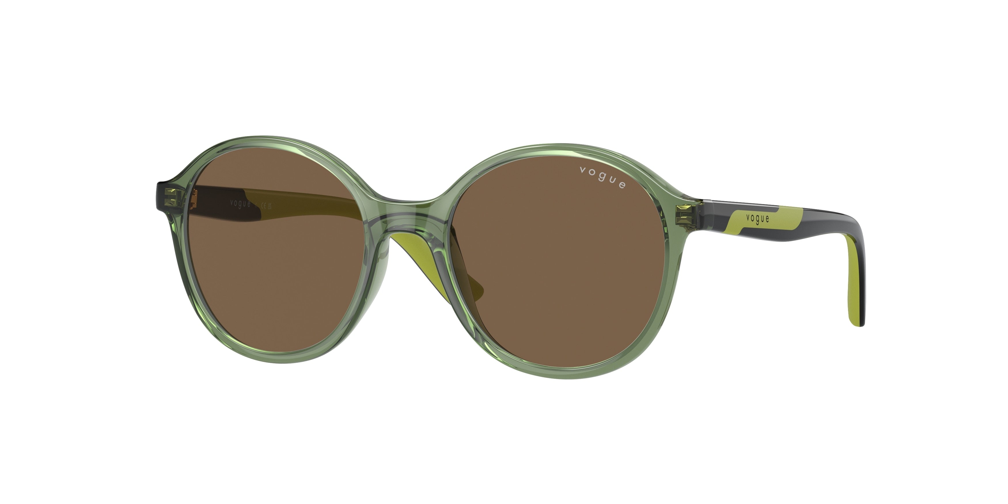VOGUE JUNIOR SUN VJ2018 Round Sunglasses  306773-Transparent Dark Green 45-125-16 - Color Map Green
