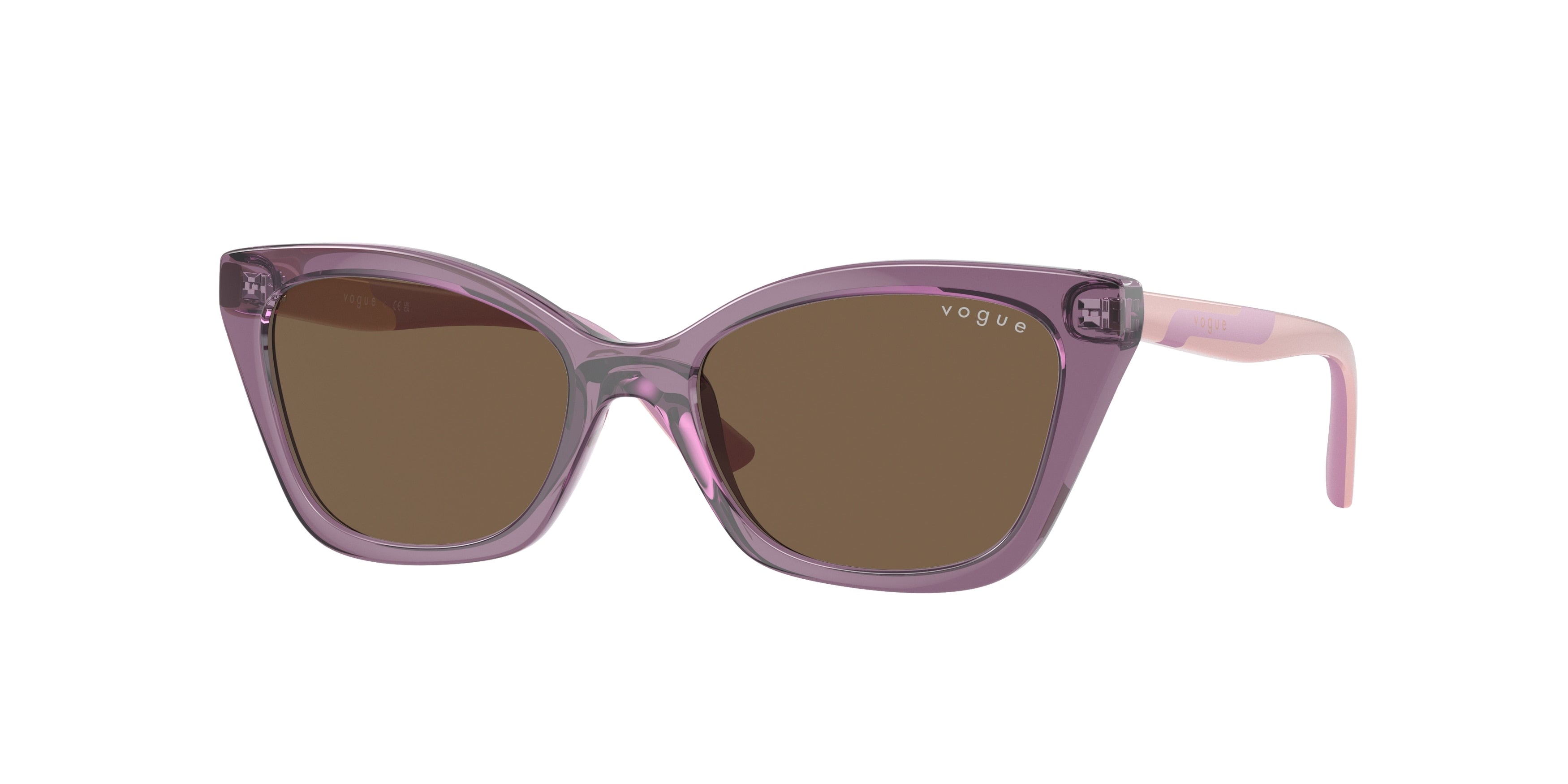 VOGUE JUNIOR SUN VJ2020 Cat Eye Sunglasses 306473-Transparent Violet 48-125-16 - Color Map Violet
