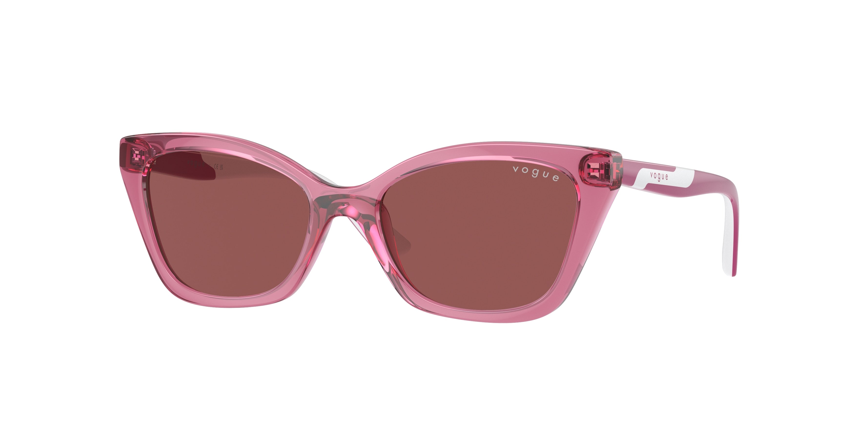 VOGUE JUNIOR SUN VJ2020 Cat Eye Sunglasses 306569-Transparent Purple 48-125-16 - Color Map Violet