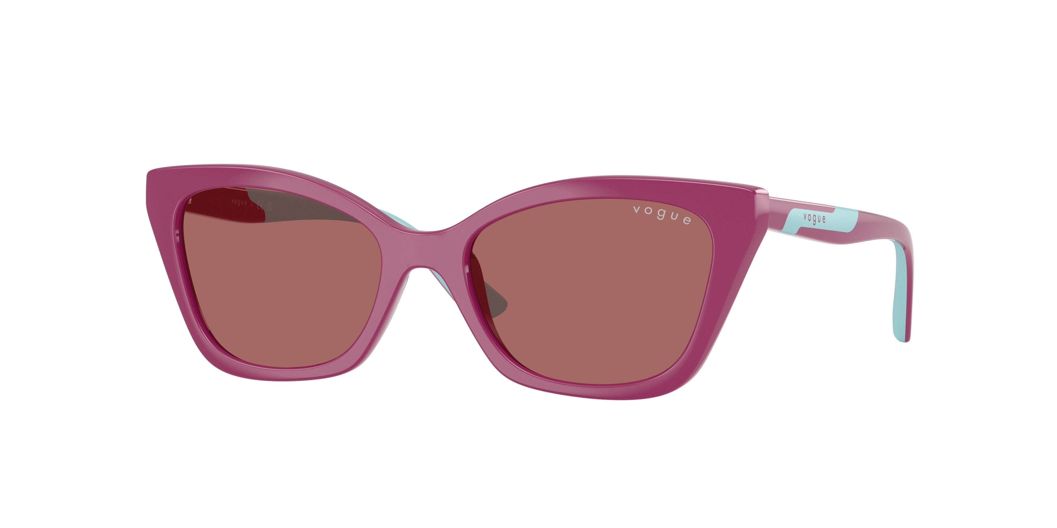 VOGUE JUNIOR SUN VJ2020 Cat Eye Sunglasses 321169-Full Purple 48-125-16 - Color Map Violet