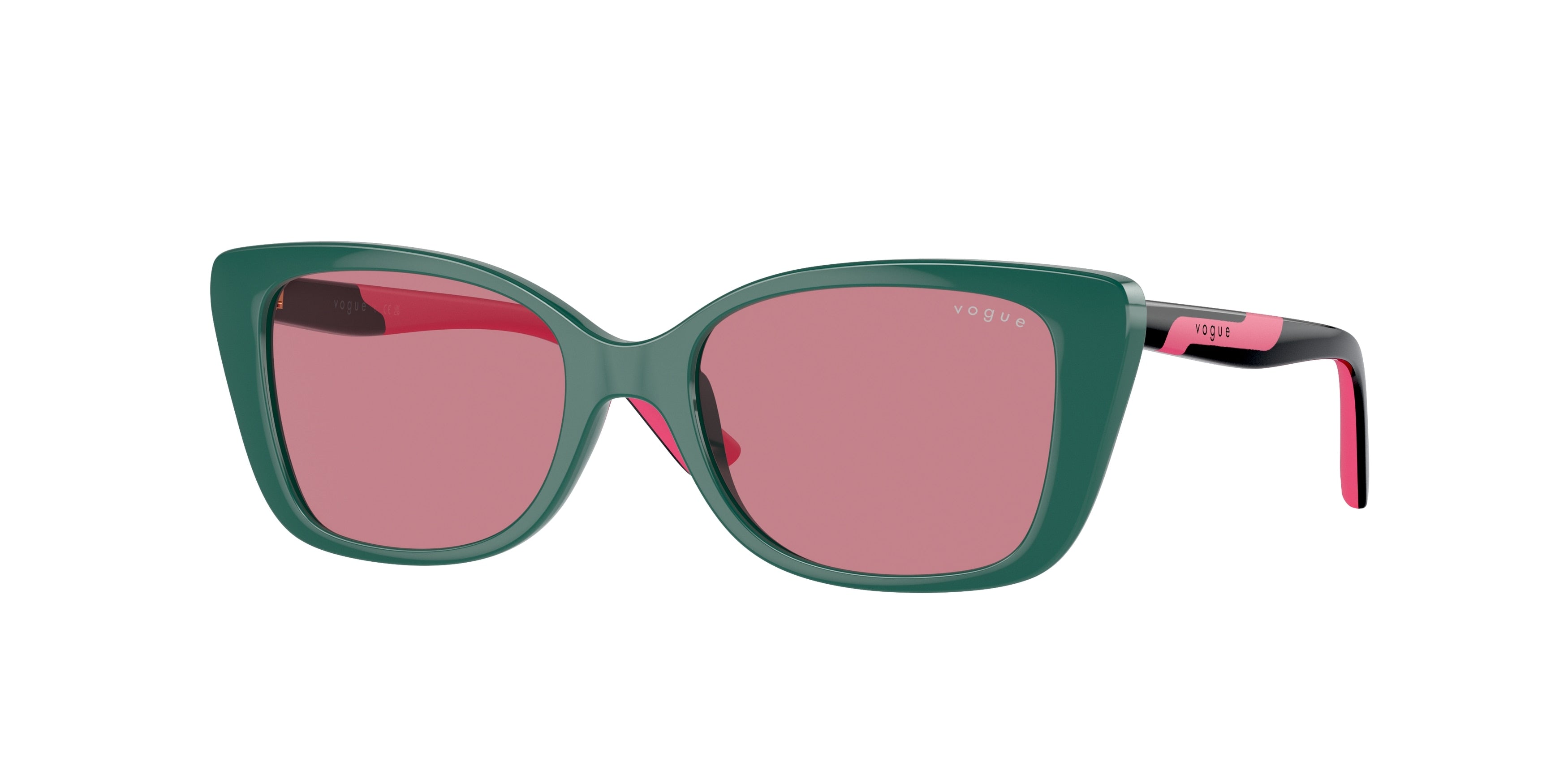 VOGUE JUNIOR SUN VJ2022 Butterfly Sunglasses 313169-Full Dark Green 48-125-16 - Color Map Green