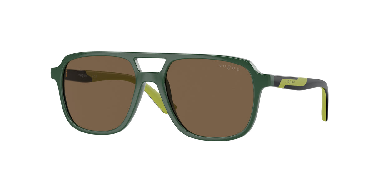 VOGUE JUNIOR SUN VJ2024 Rectangle Sunglasses 312673-Dark Green 49-125-15 - Color Map Green