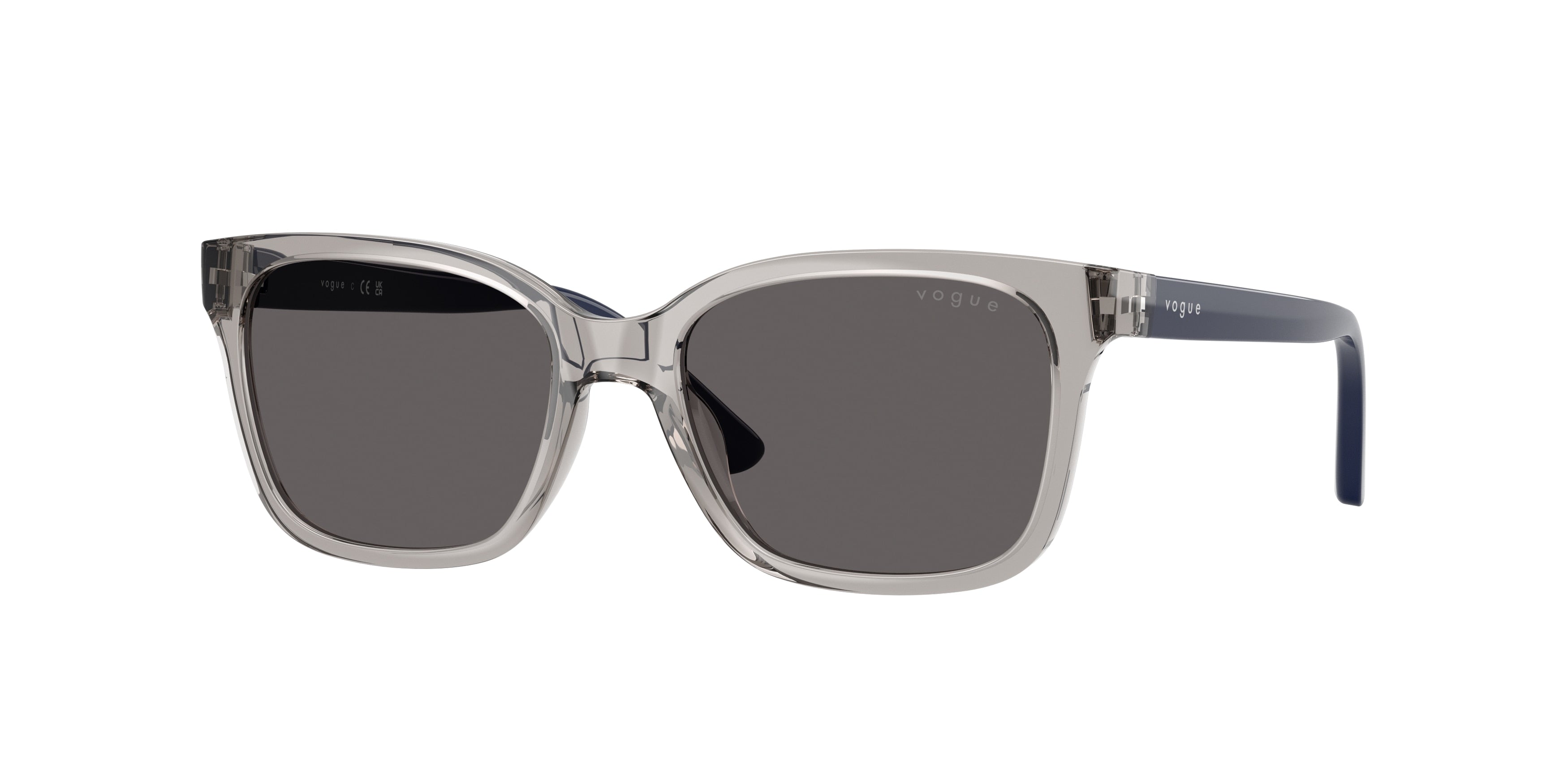 VOGUE JUNIOR SUN VJ2027 Rectangle Sunglasses 272687-Transparent Grey 49-130-16 - Color Map Grey