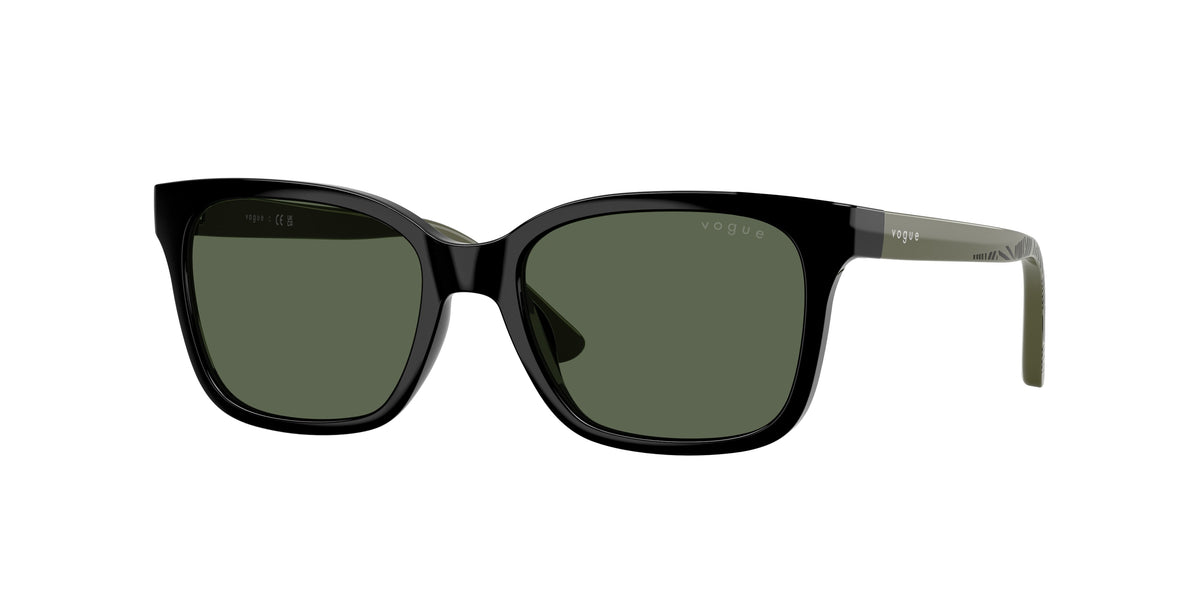 VOGUE JUNIOR SUN VJ2027 Rectangle Sunglasses W44/71-Black 49-130-16 - Color Map Black