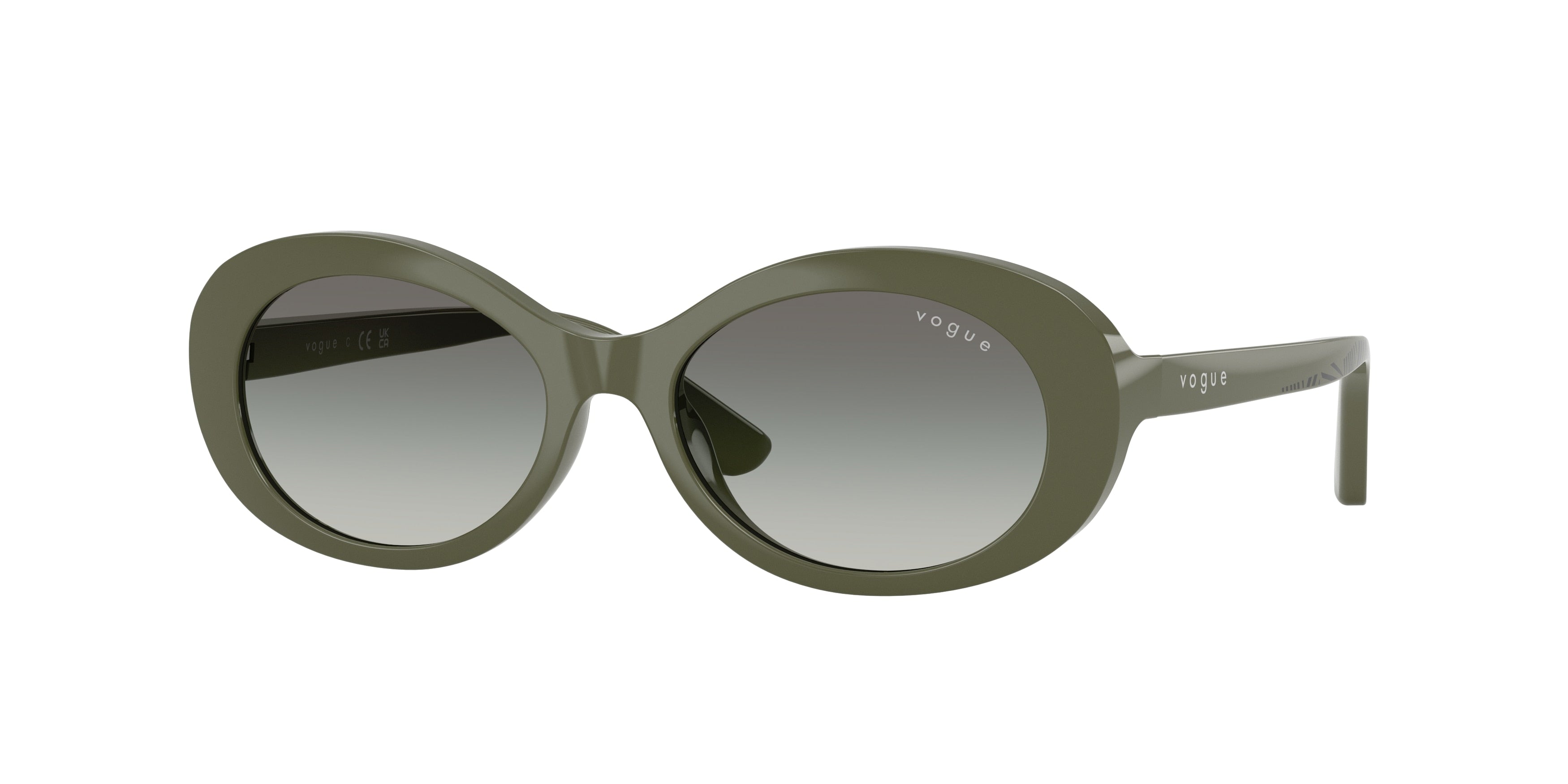 VOGUE JUNIOR SUN VJ2032 Oval Sunglasses 326411-Full Military Green 49-130-16 - Color Map Green