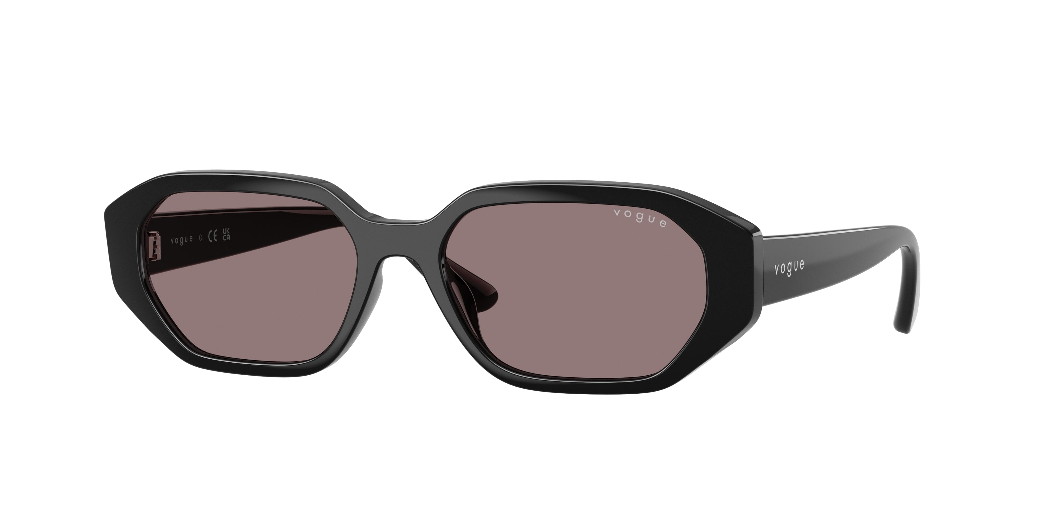 VOGUE JUNIOR SUN VJ2034 Irregular Sunglasses W44/7N-Black 52-132-16 - Color Map Black