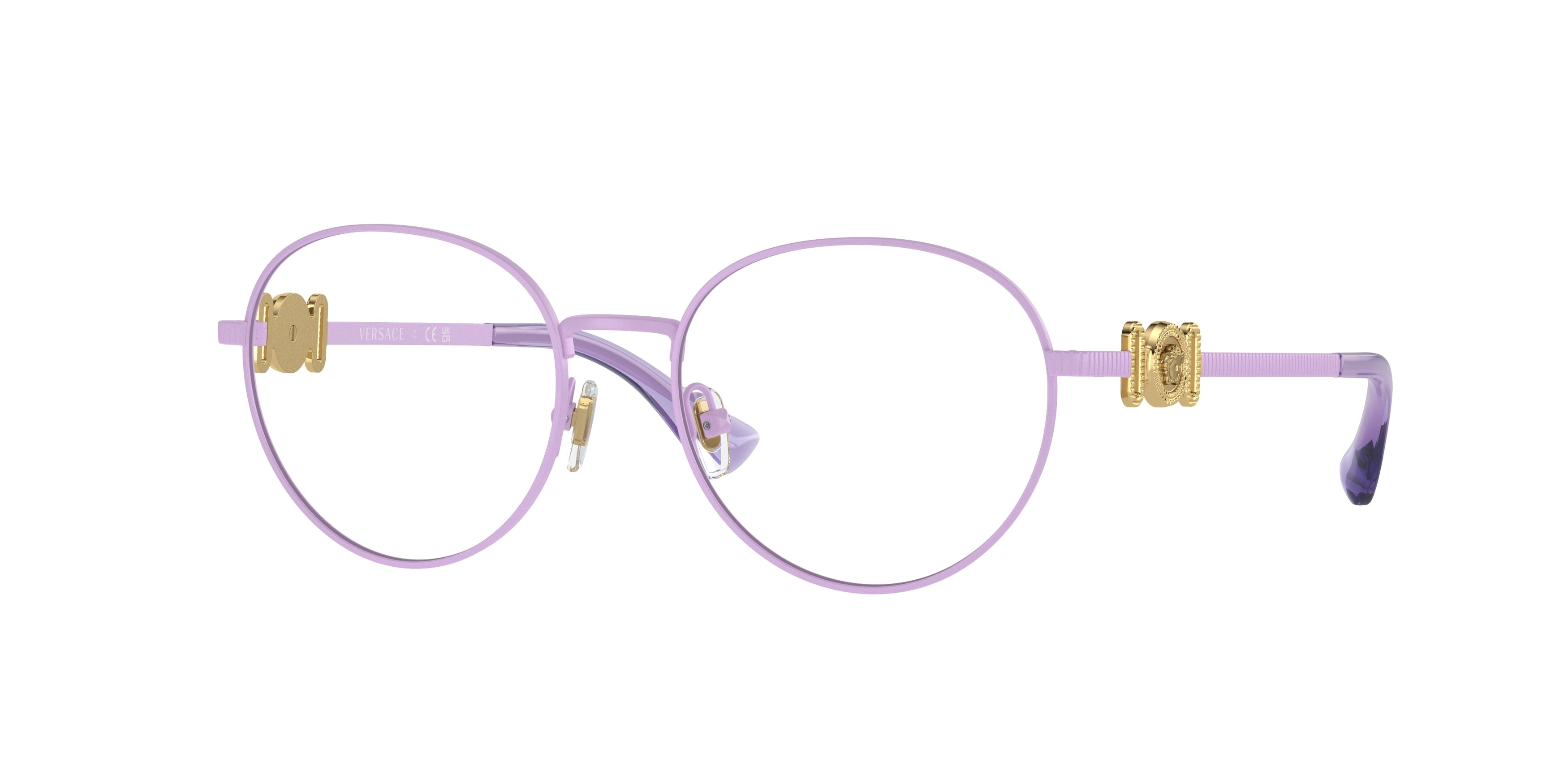 Versace Kids VK1002 Phantos Eyeglasses 1497-Matte Violet 48-130-16 - Color Map Violet