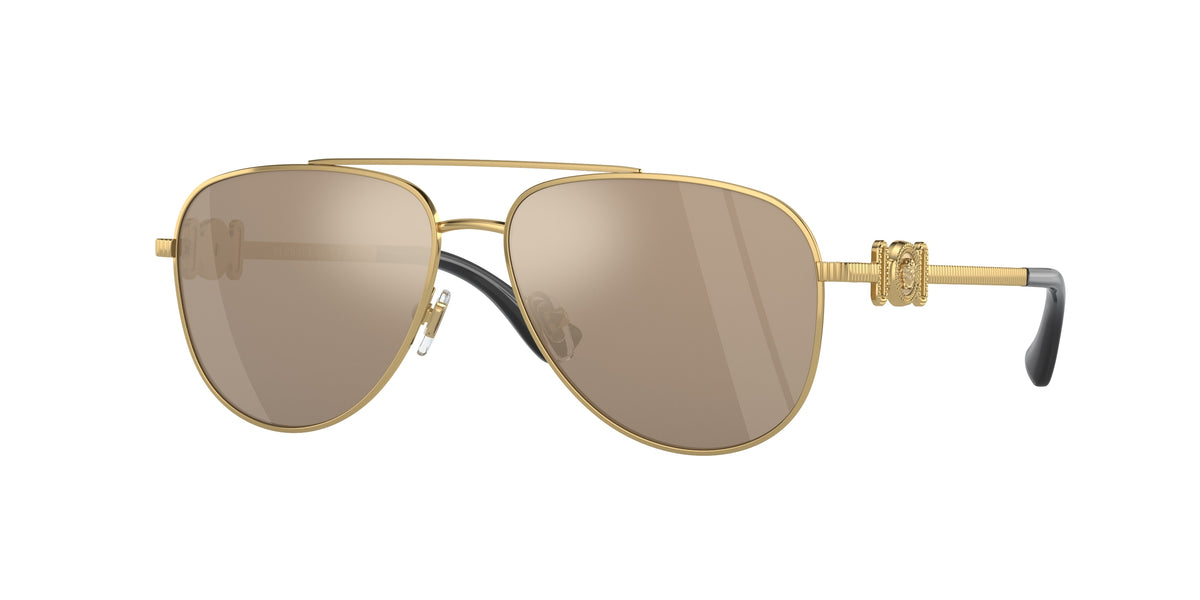 Versace Kids VK2002 Pilot Sunglasses 10025A-Gold 52-130-13 - Color Map Gold