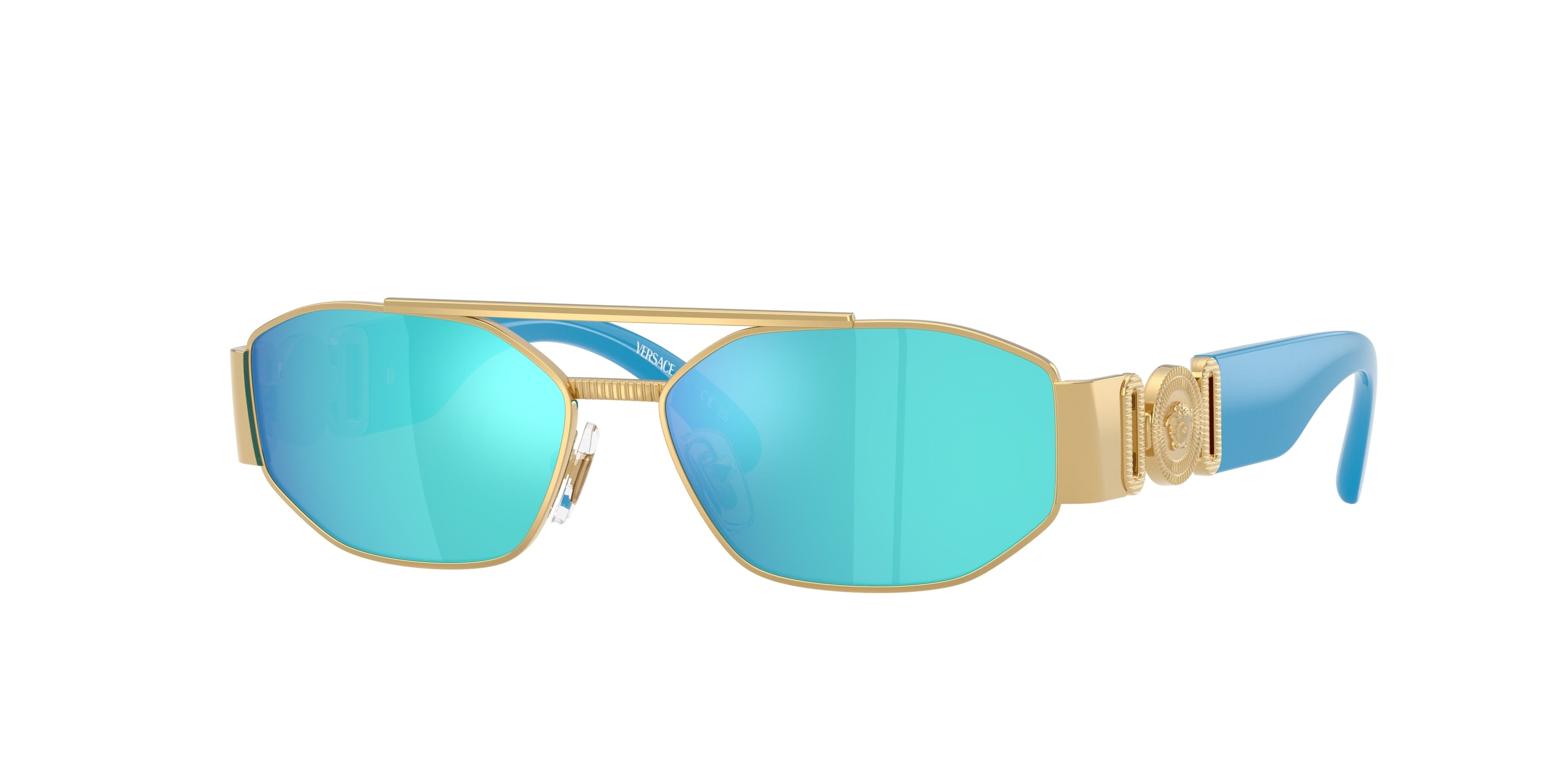 Versace Kids VK2003 Rectangle Sunglasses 100255-Gold 50-130-13 - Color Map Gold