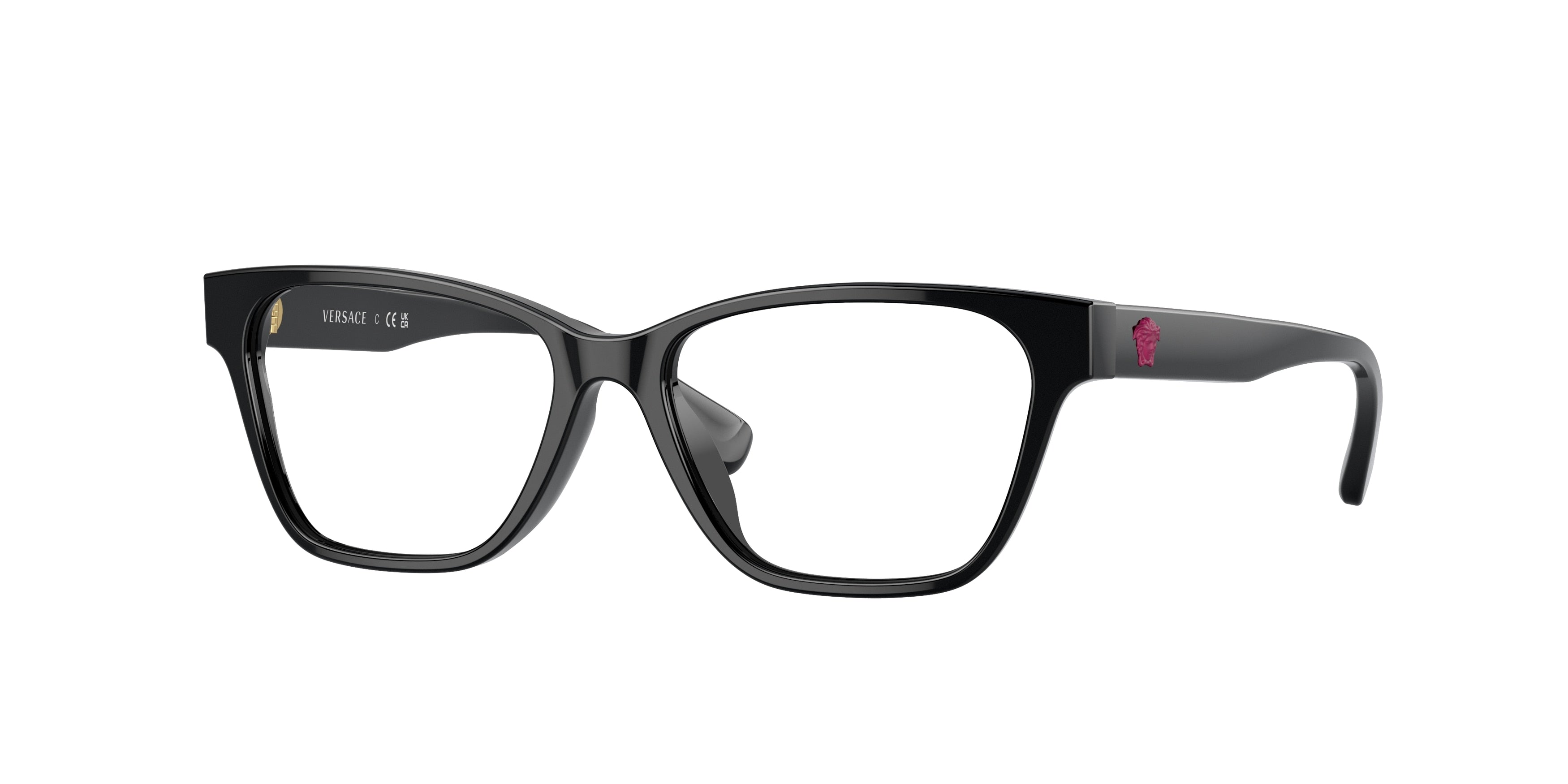 Versace Kids VK3003U Rectangle Eyeglasses GB1-Black 48-130-14 - Color Map Black