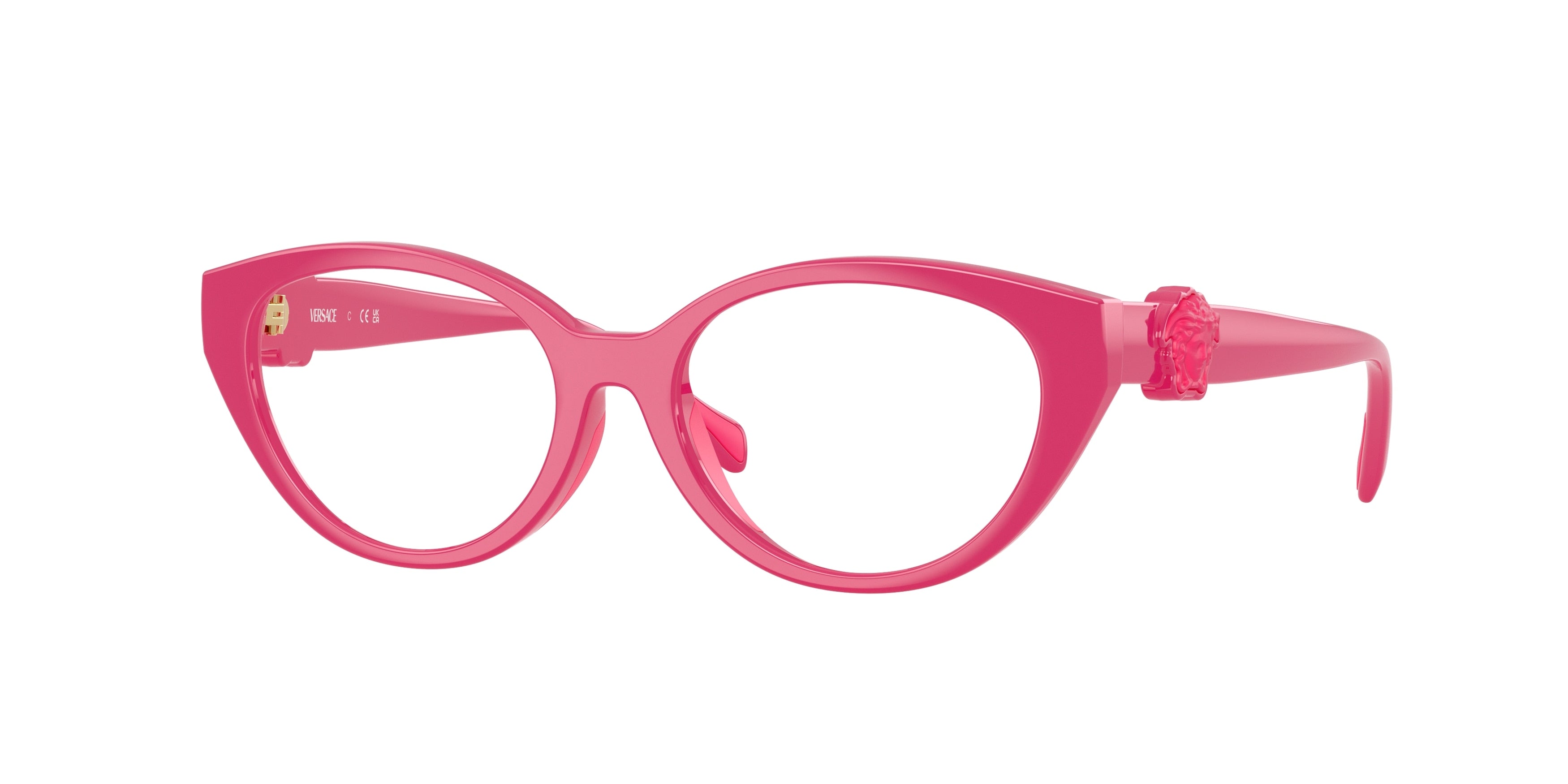 Versace Kids VK3010U Cat Eye Eyeglasses 5527-Fucsia 48-130-15 - Color Map Pink